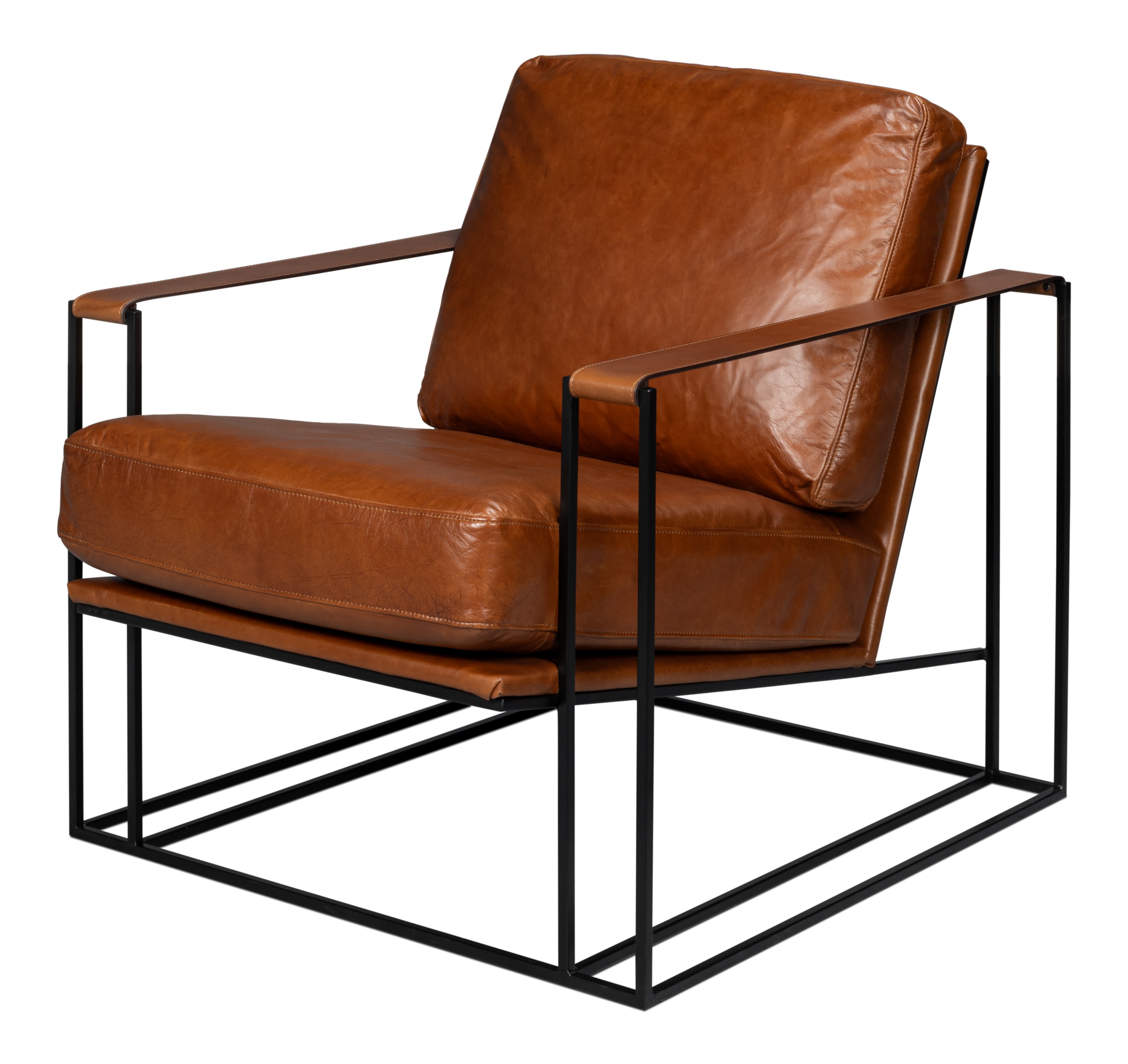 Sarreid Ltd Oryan Chair, Havana Brown 54085