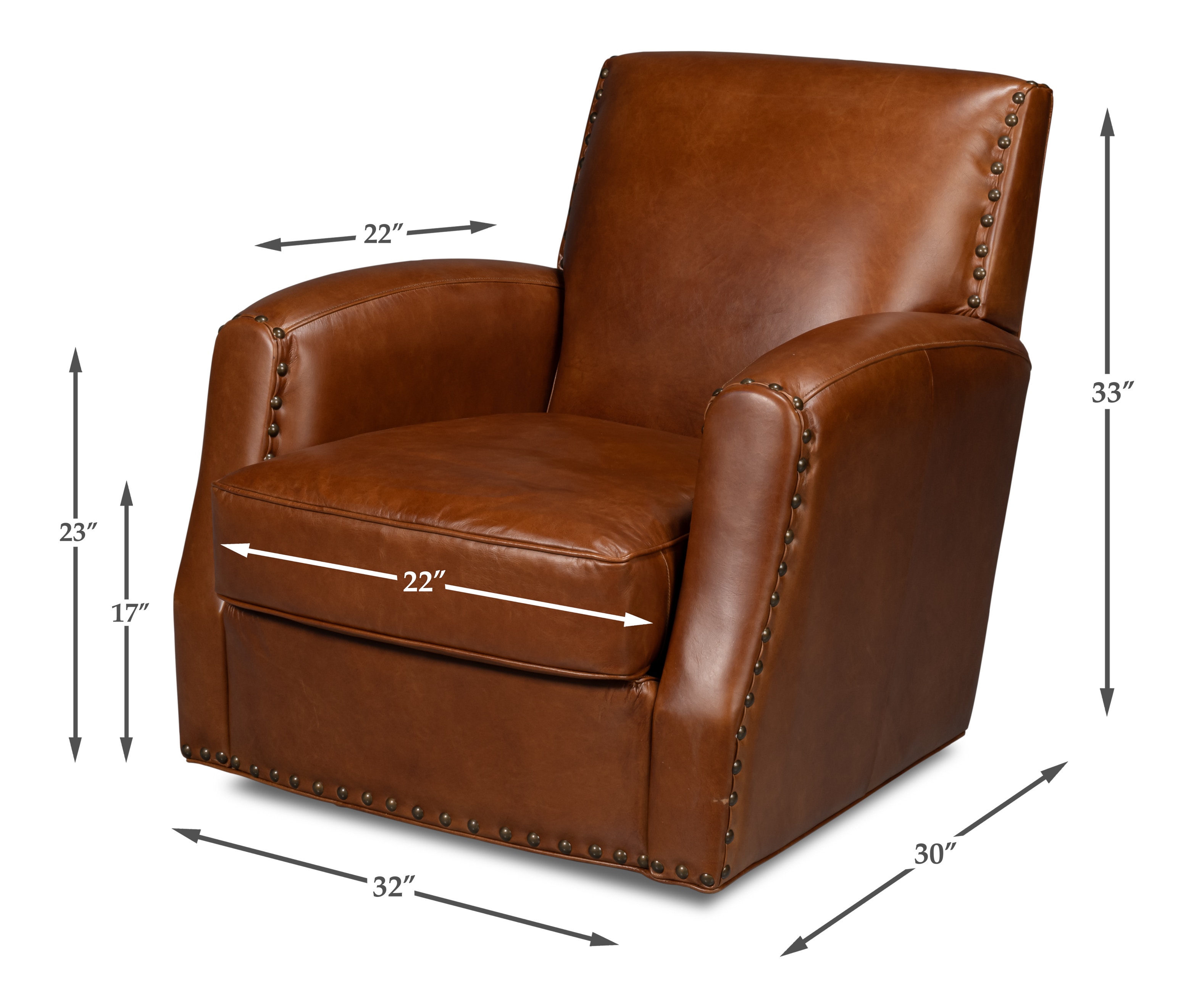 Orange leather swivel chair online