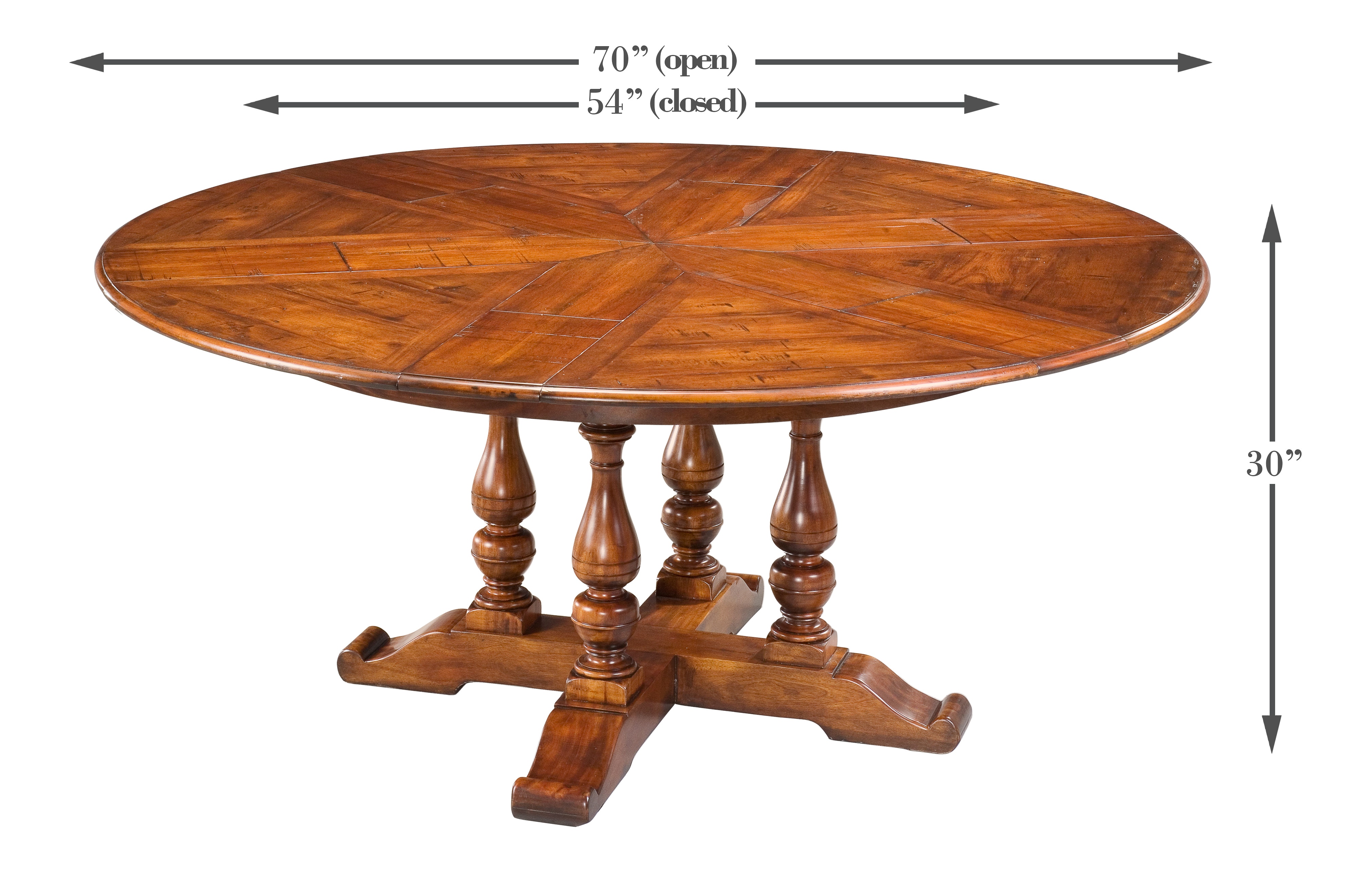 sarreid walnut jupe dining table