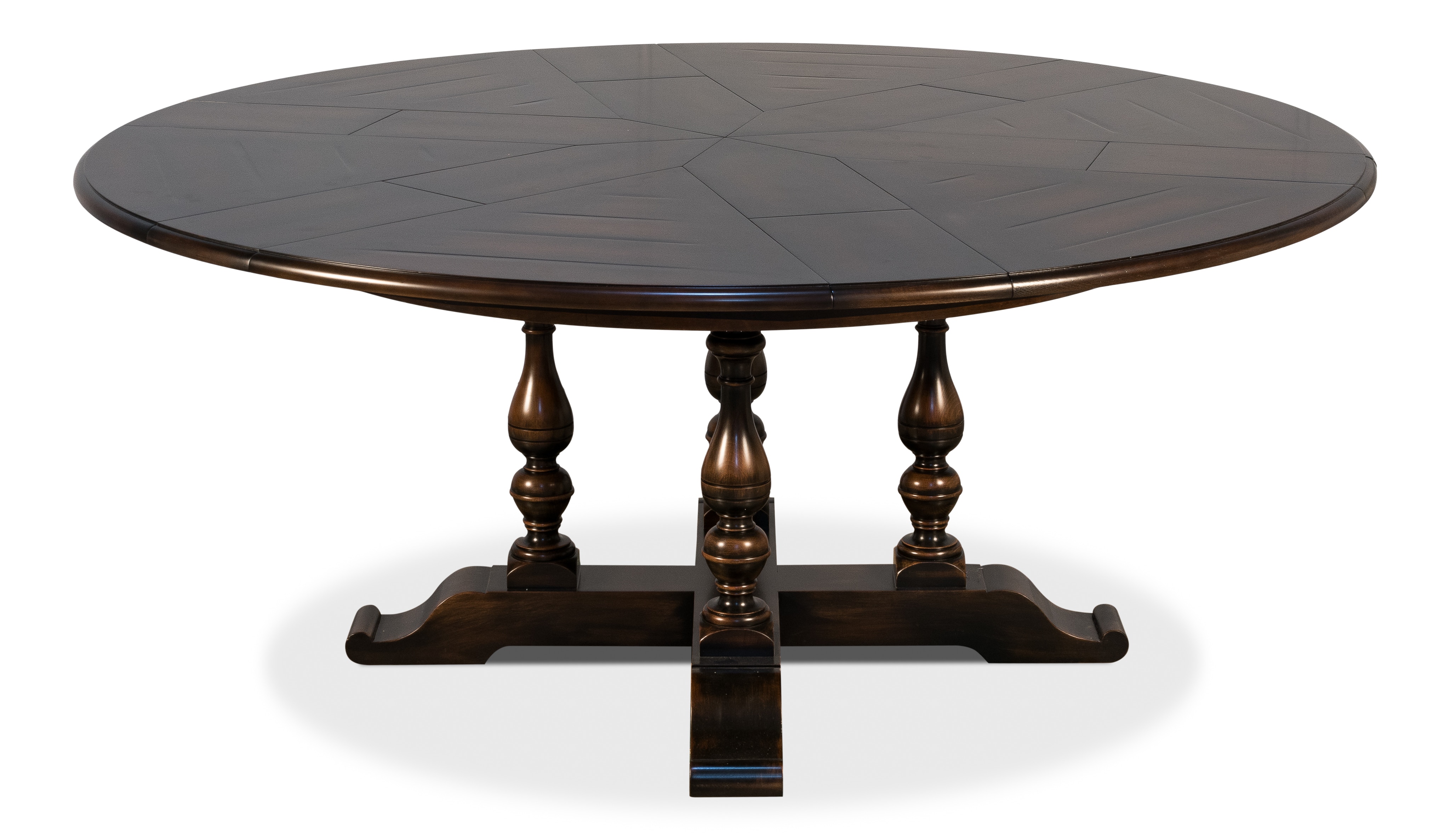 sarreid walnut jupe dining table