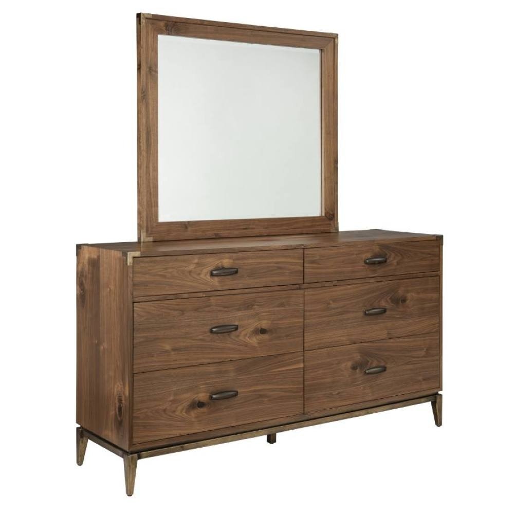 Modus Bedroom Adler Six Drawer Dresser in Natural Walnut 8N1682 Anna