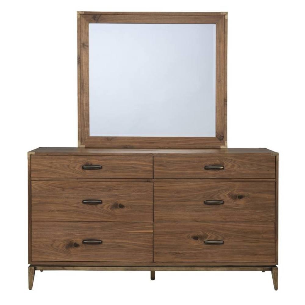 Modus Bedroom Adler Six Drawer Dresser in Natural Walnut 8N1682 Anna
