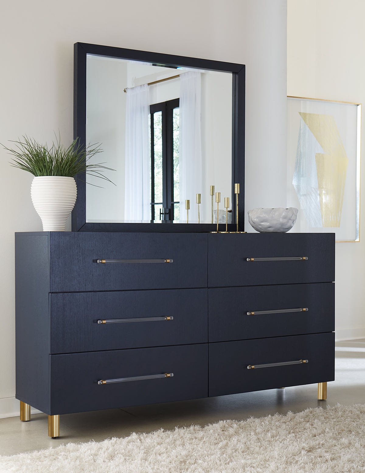 Modern deals navy dresser