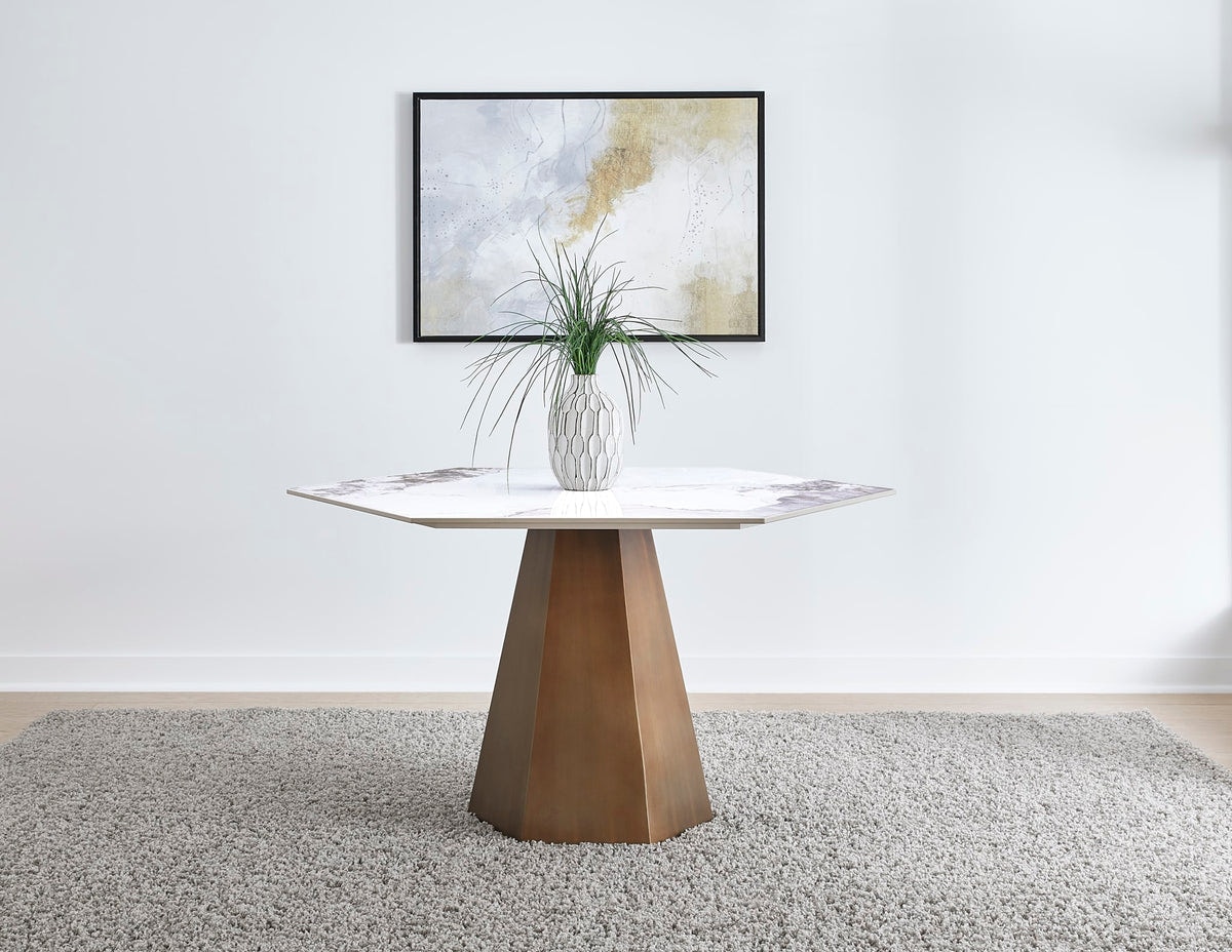 Hexagonal dining store table