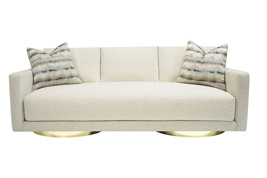 RC Furniture Euphoria Brass Base Sofa 3/1 Euphoria Sofa