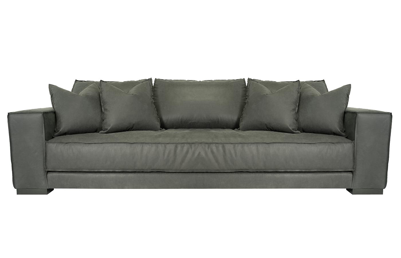 RC Furniture Hamptons Leather Sofa Wood Leg (3 Over 1) Hamptons (Wood Leg) Leather Sofa (3 Over 1)