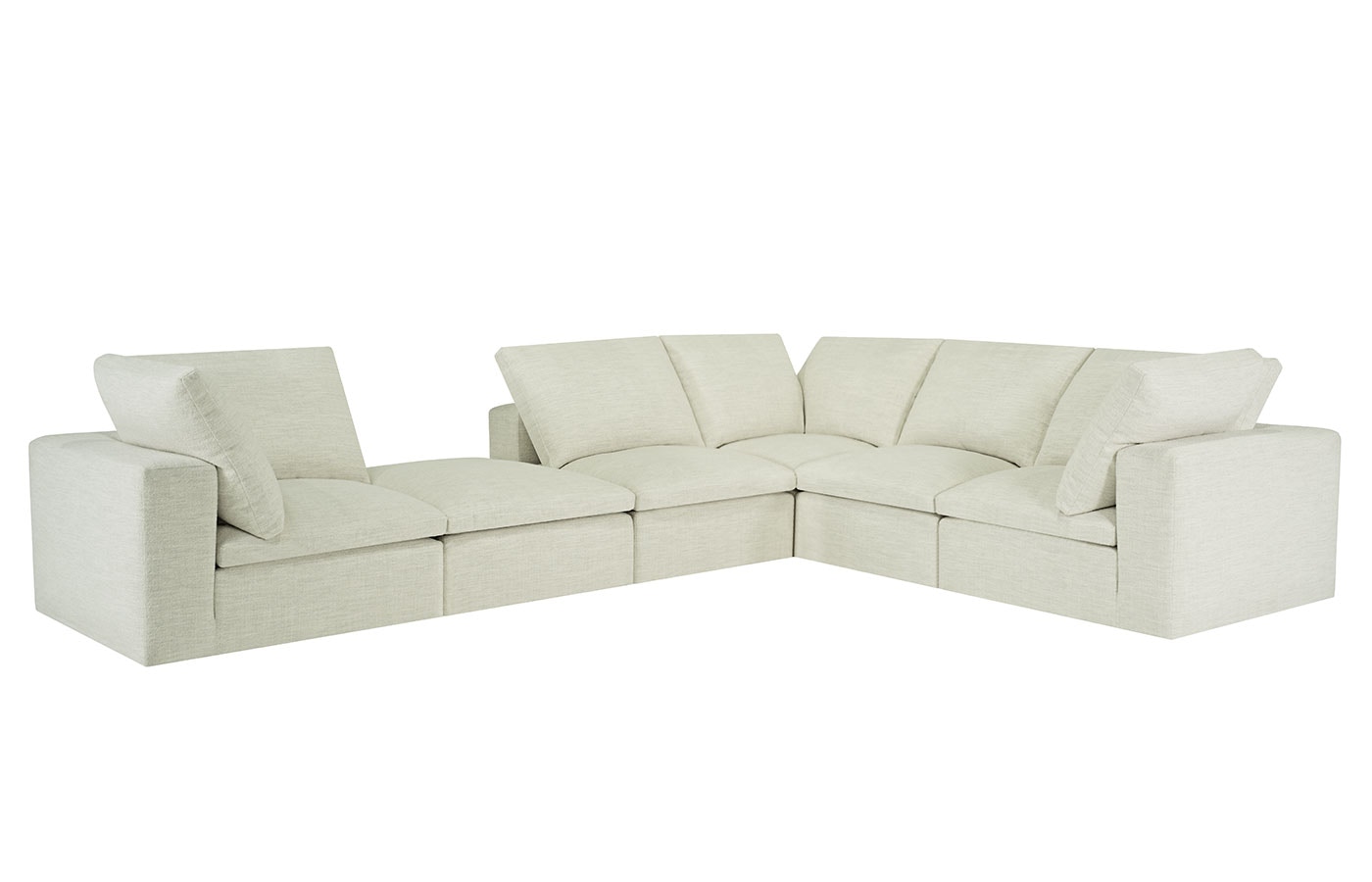 Malibu 6pc Modular Sectional Tuxedo Arm