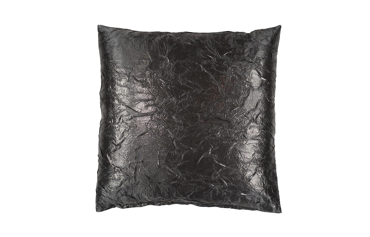Crushed Metal Graphite Square Pillow