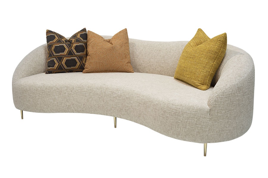 RC Furniture Tori (Brass Leg) Sofa Form A Tori (Brass Leg) Sofa Form A