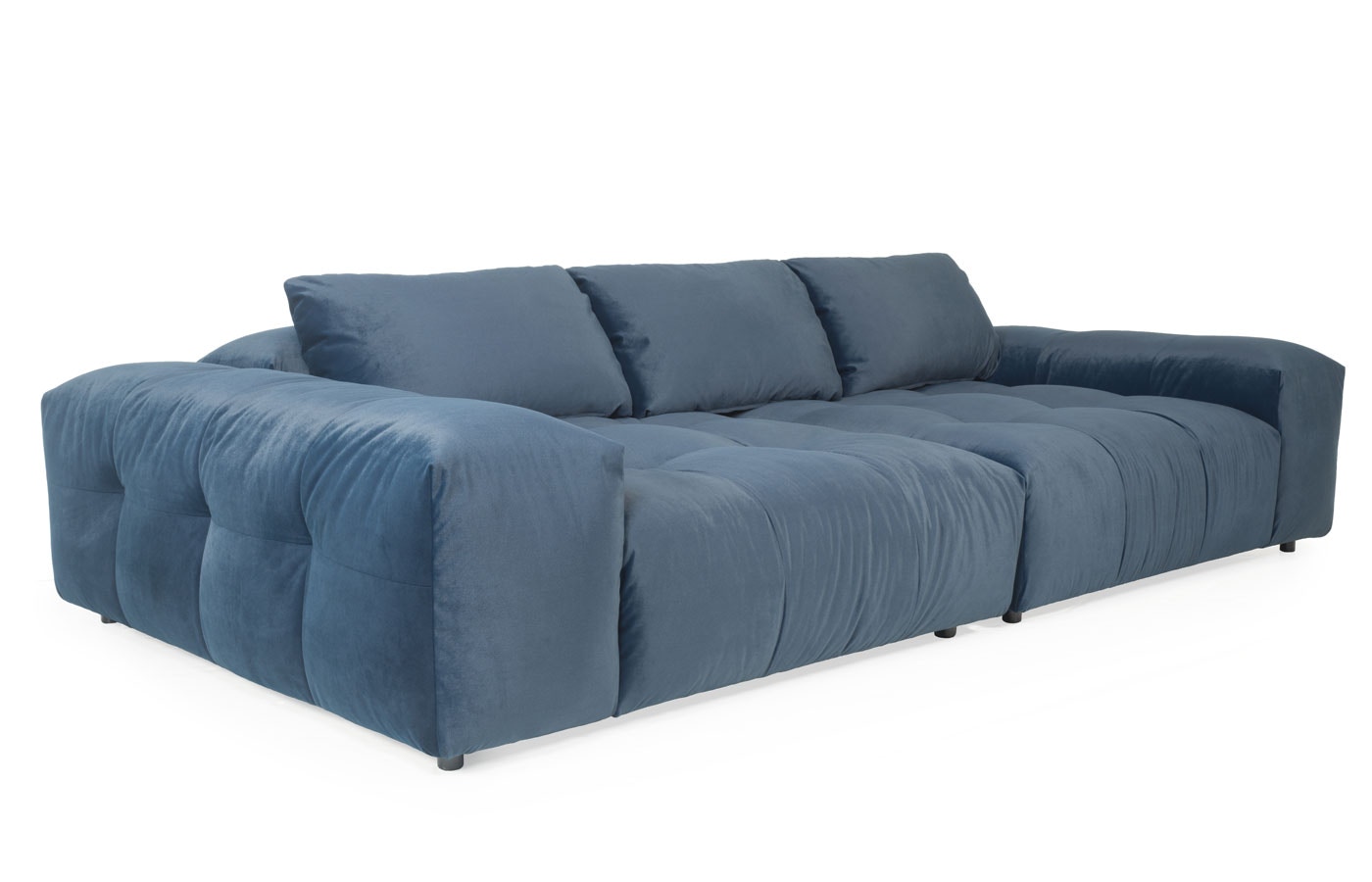 California 2pc. Media Sofa Velvet with Additional Back Pillow