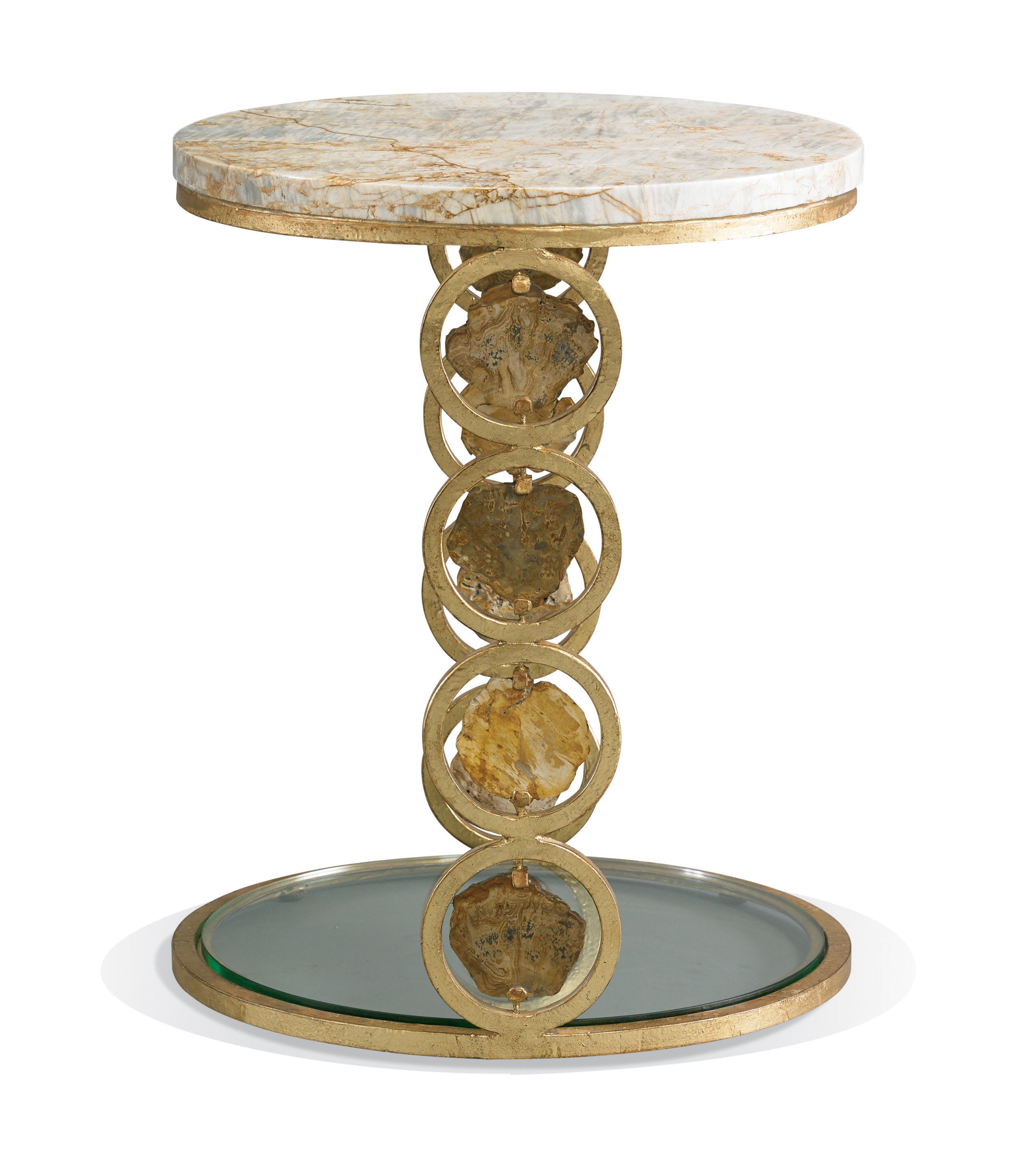 CTHSherrill Occasional Living Room Petrified Wood Accent Table 966