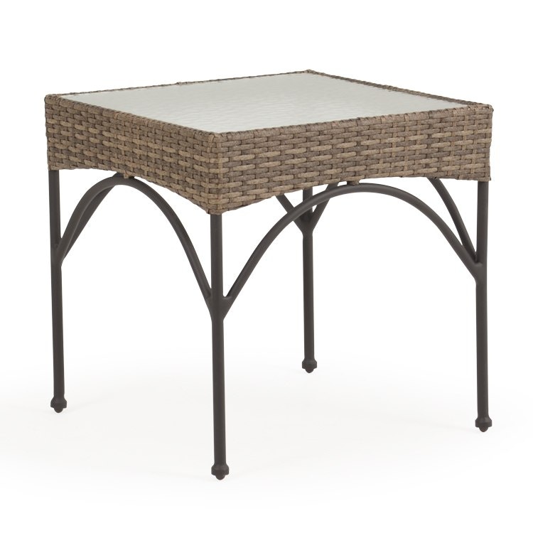 Watermark Living Outdoor Patio Square End Table Willow Weave