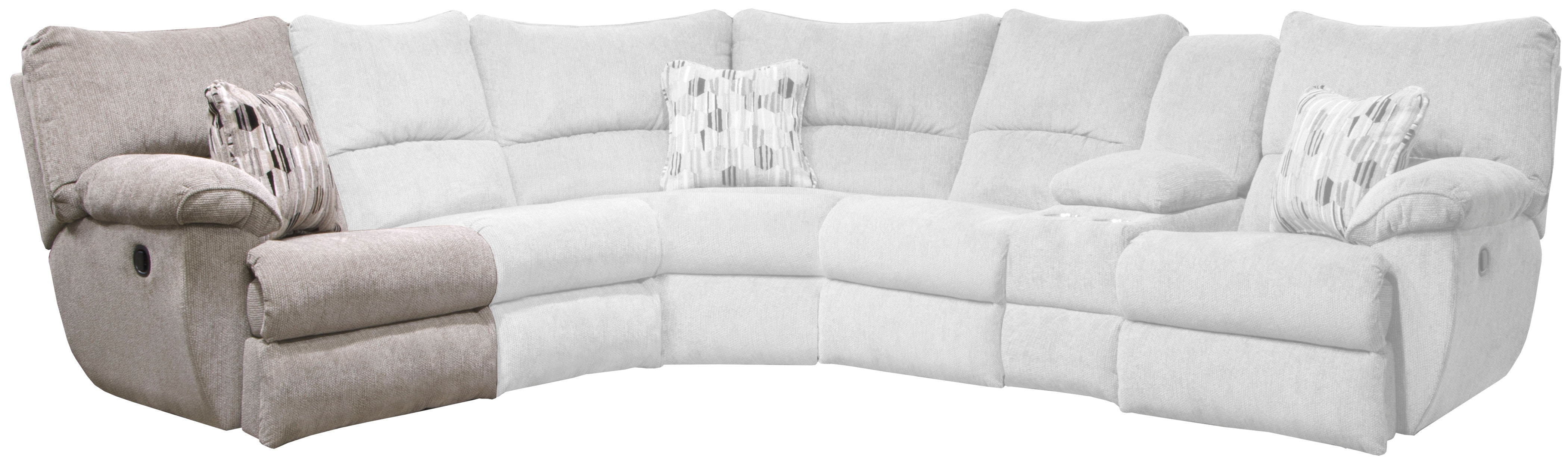 Elliot sectional with 3 deals lay flat reclining seats