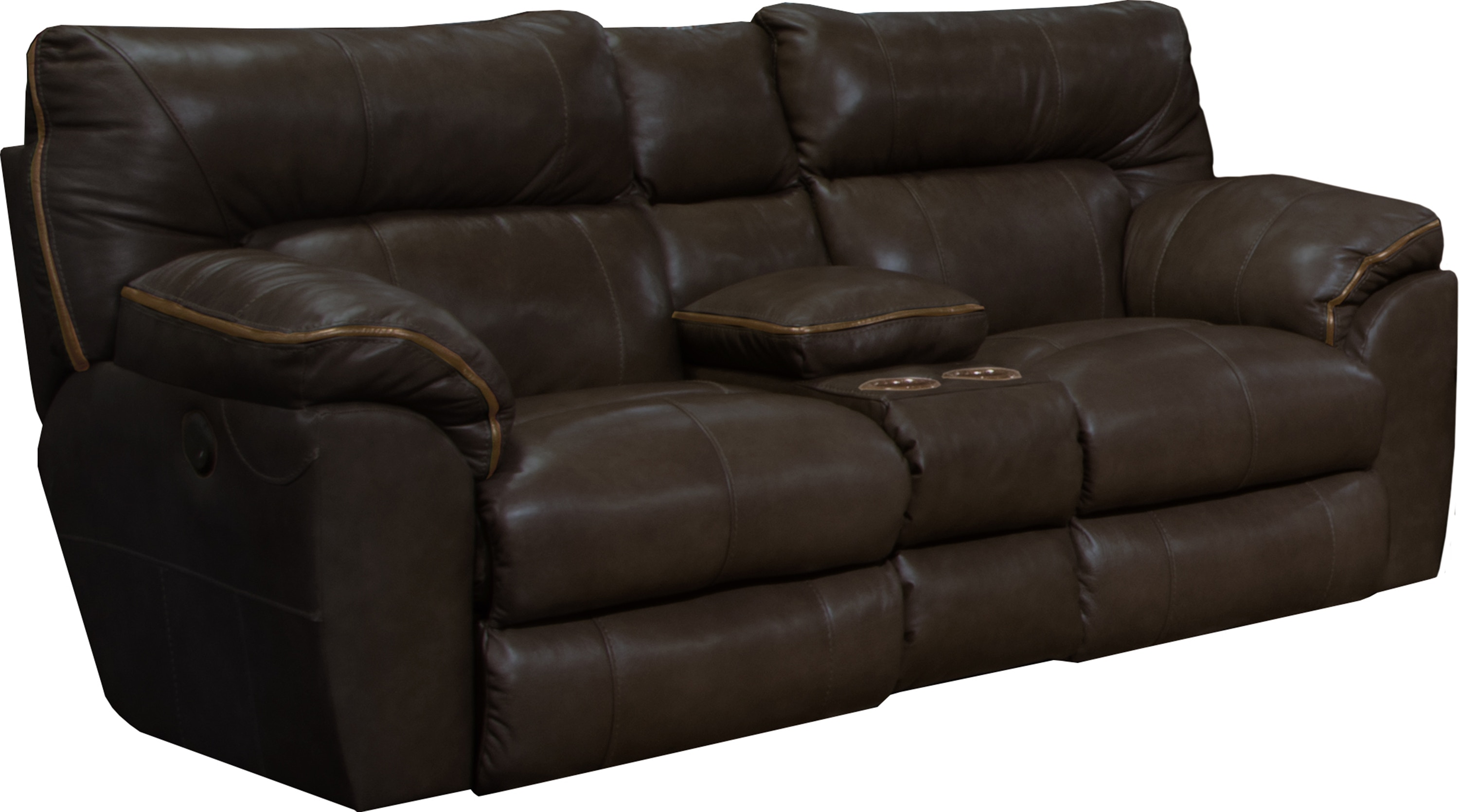 Catnapper Lay Flat Reclining Console Loveseat 4349