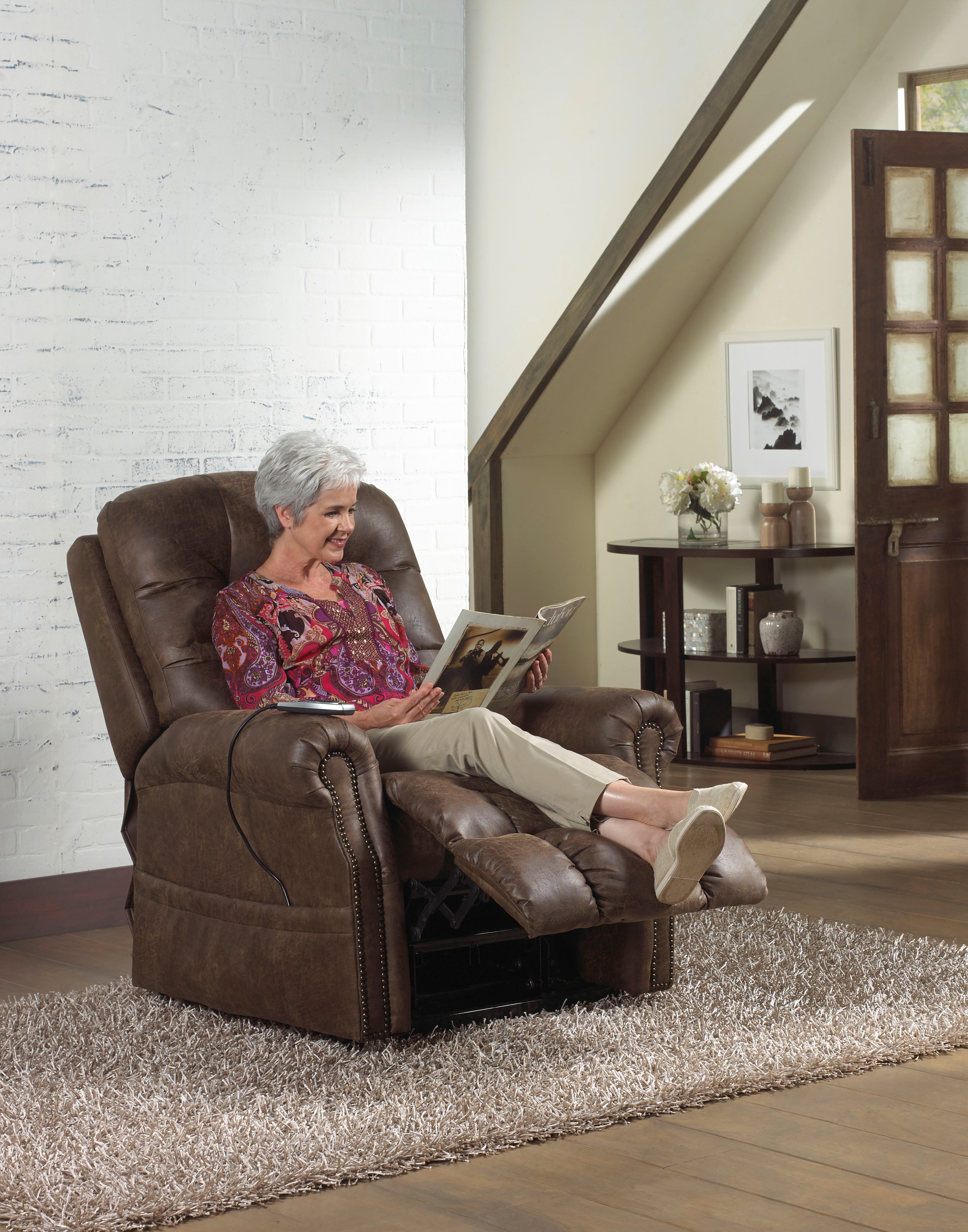 Catnapper ramsey power lift lay flat recliner with heat & massage new arrivals