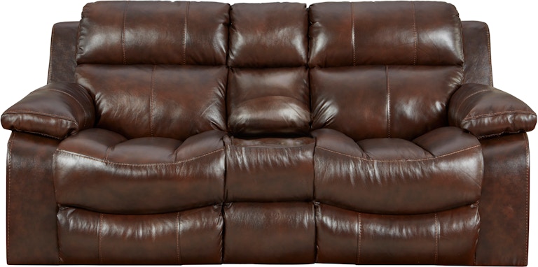 Catnapper Furniture Positano Italian Leather Reclining Console Loveseat by Catnapper 4999 CAT499926809
