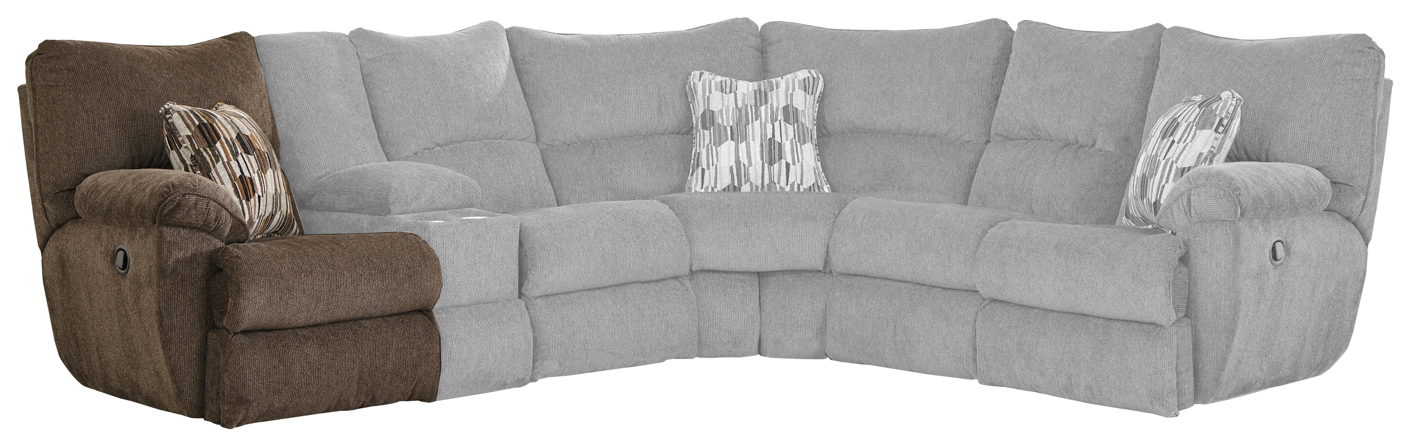 Elliot sectional with 3 2025 lay flat reclining seats