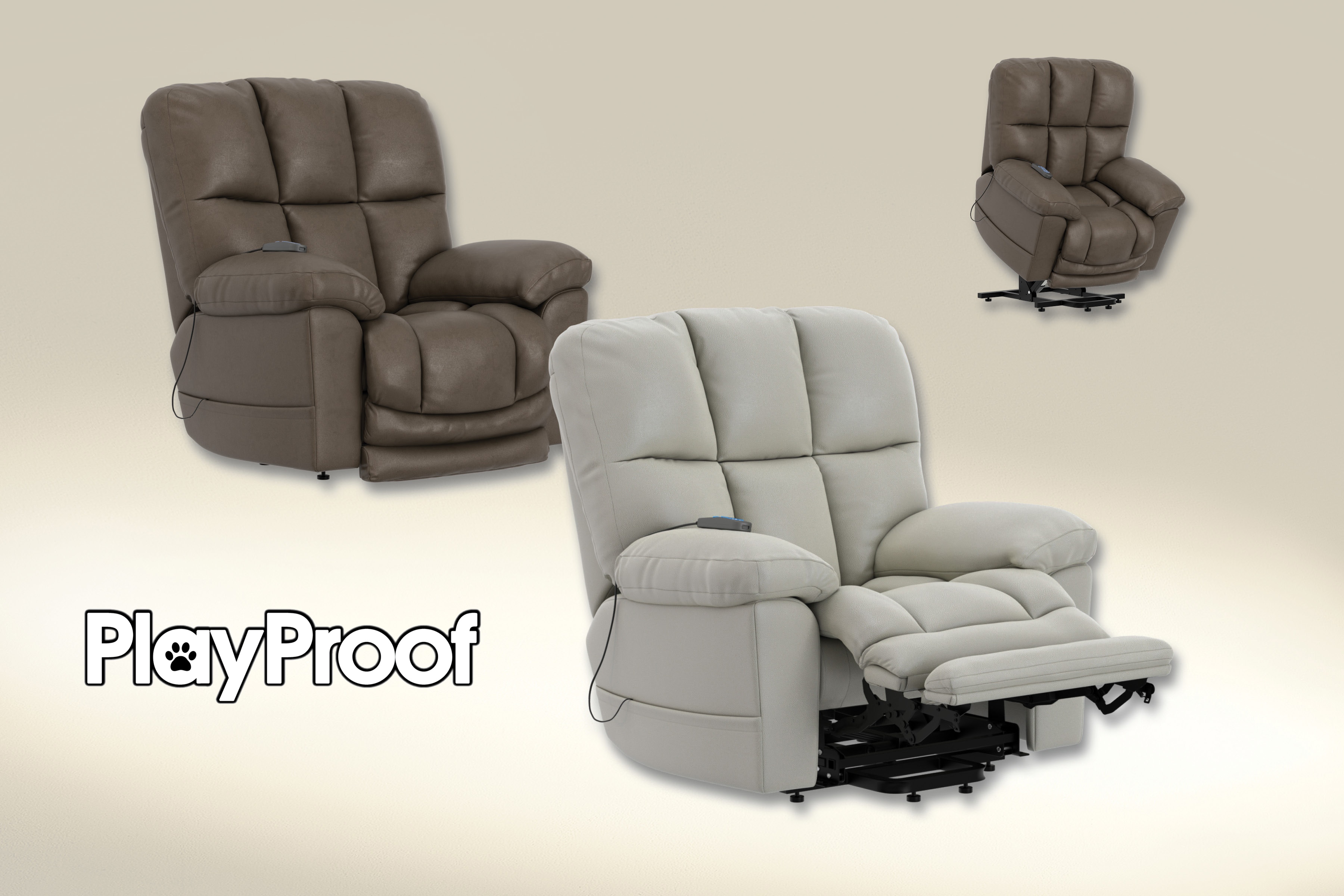 Power Lift LAY FLAT Recliner with Dual Motor and Extended Ottoman 4820