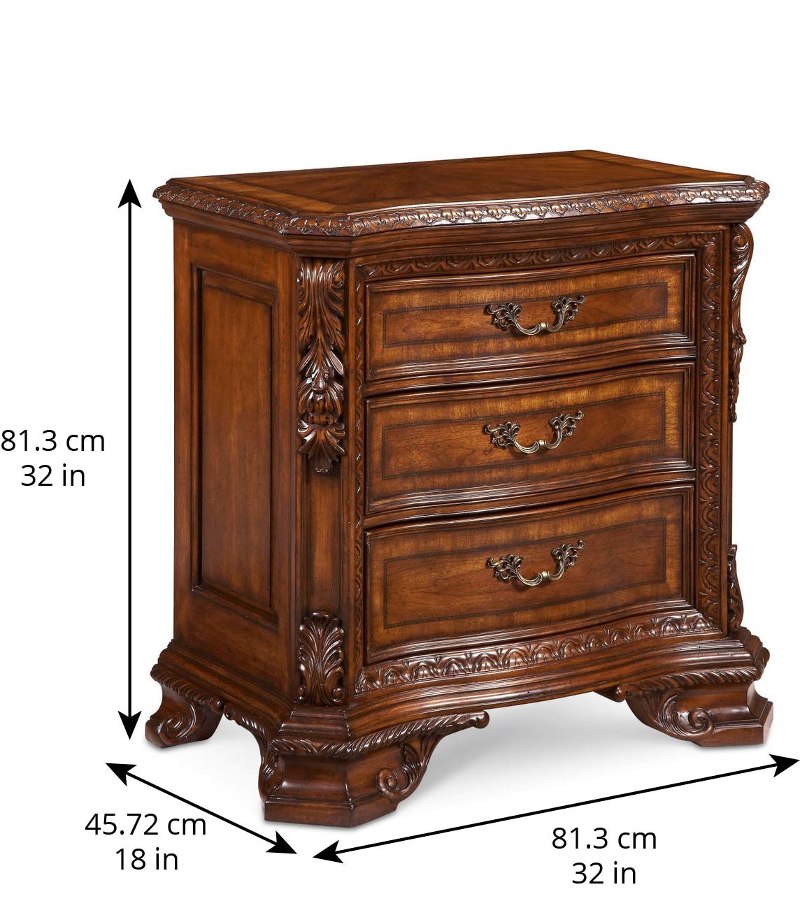 ART Furniture Bedroom Old World-Wood Top Bedside Chest