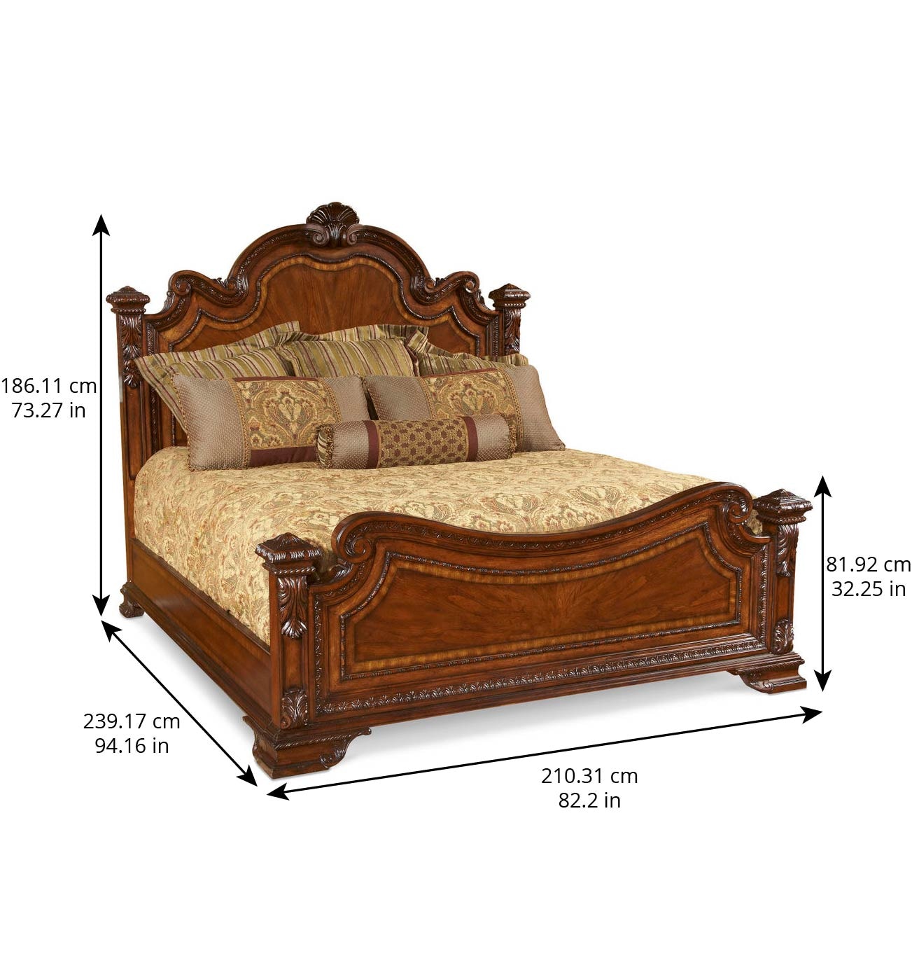 ART Furniture Bedroom Old World 6 6 Estate Bed 143156 2606