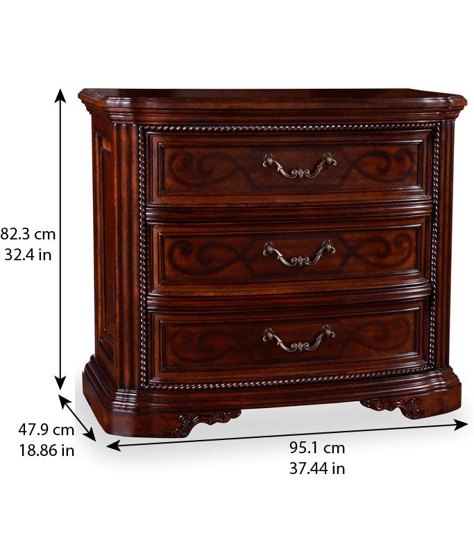 ART Furniture Bedroom Valencia 3 Drawer Nightstand 2091402304