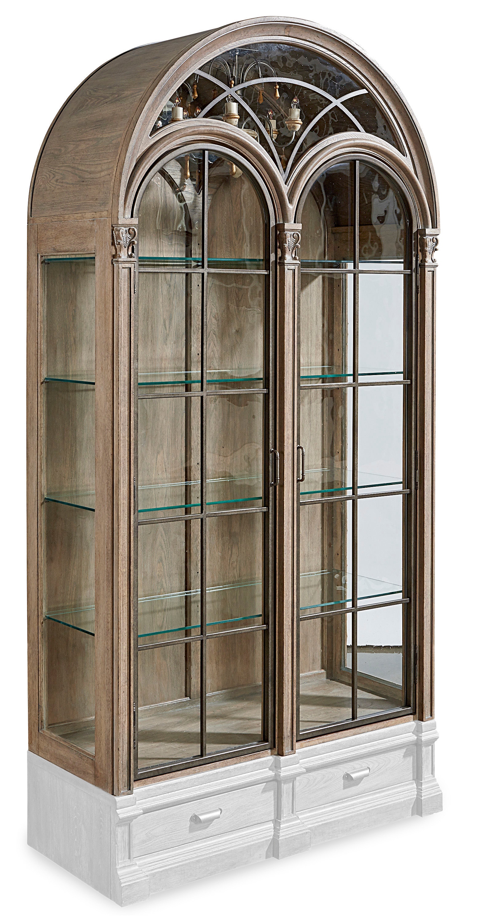 Round top on sale china cabinet