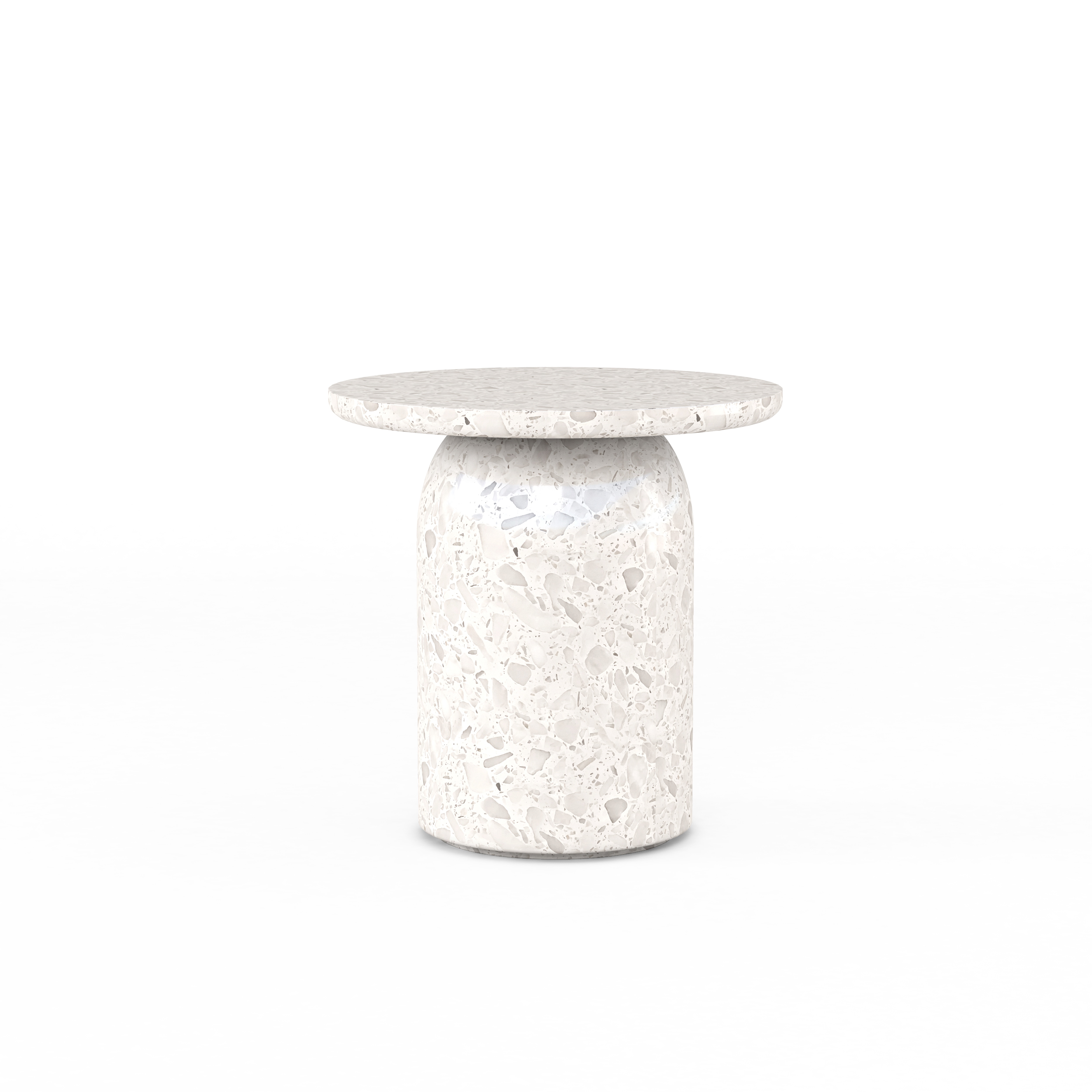 terrazzo white side table