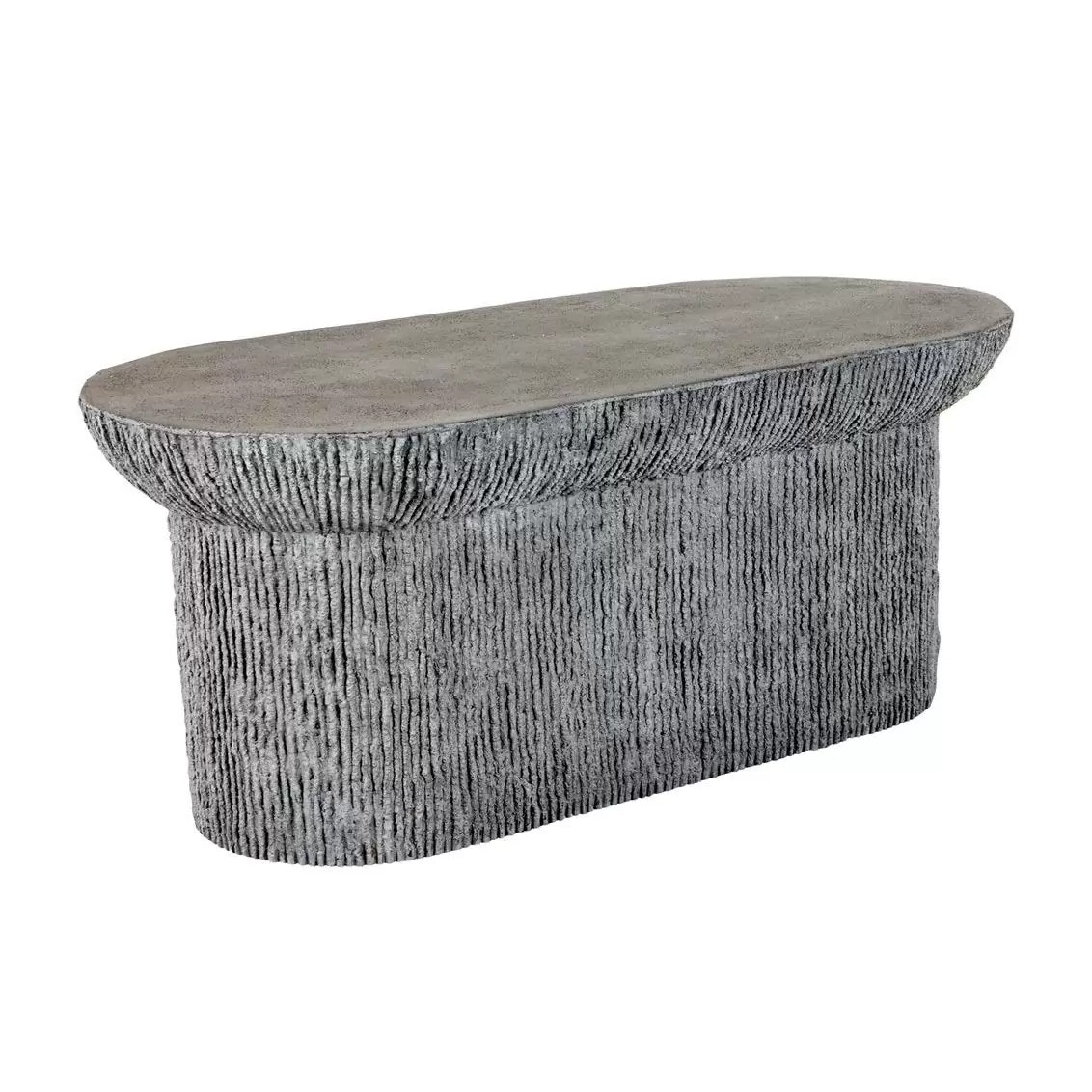 Summer Classics Outdoor Furniture Brant Oval Coffee Table (Aged Stone ...