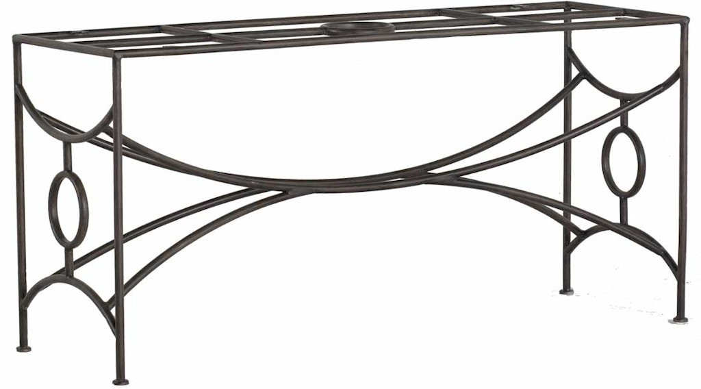 Summer Clics Outdoor Patio Trestle Iron Dining Table Base Displaying Breathtaking Elegance In Everyday Dining With This Richly Crafted Table The Rectangular Features A Clic Trestle Base Turned