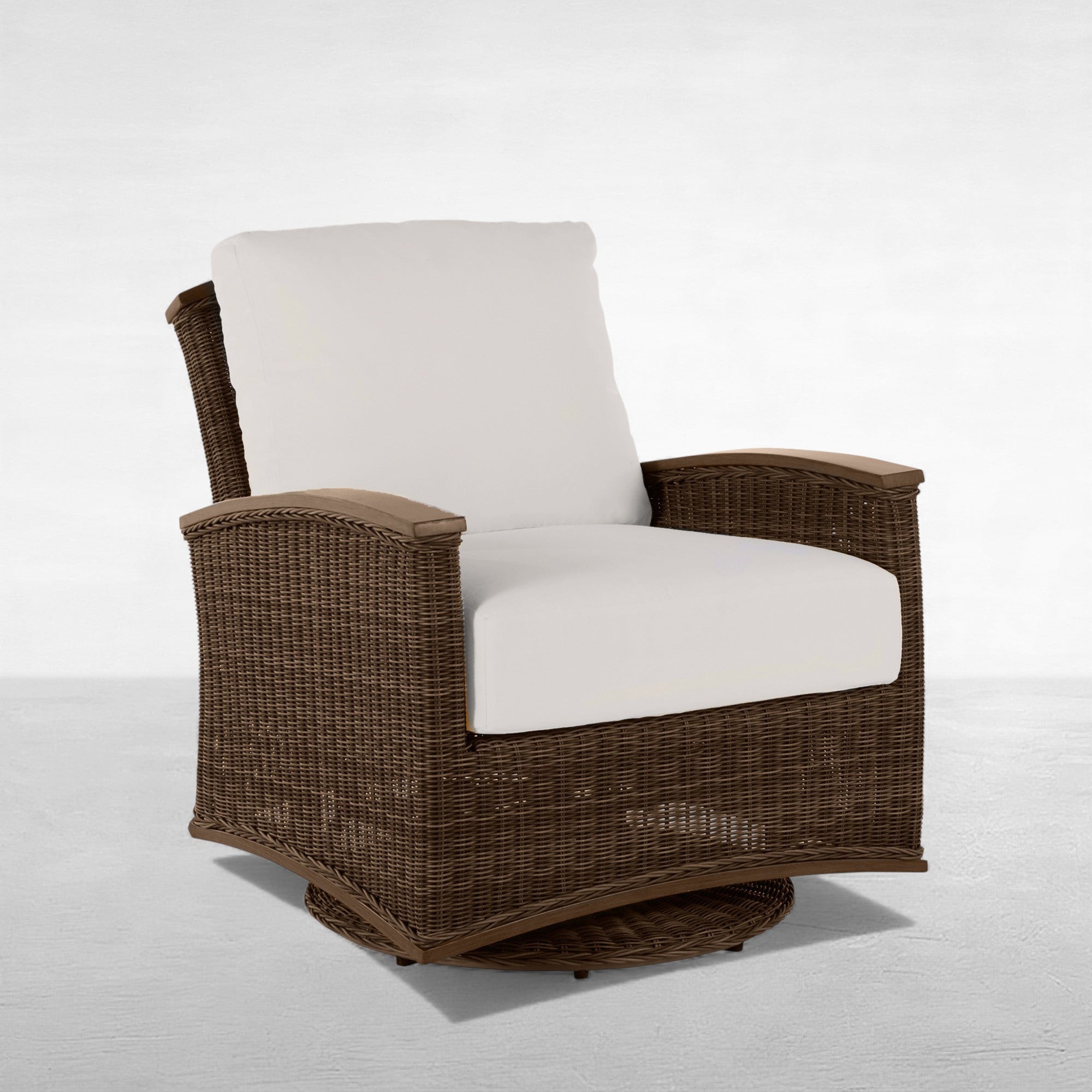 Summer Classics QS Astoria Swivel Glider, Raffia with Bali Pearl Cushions 