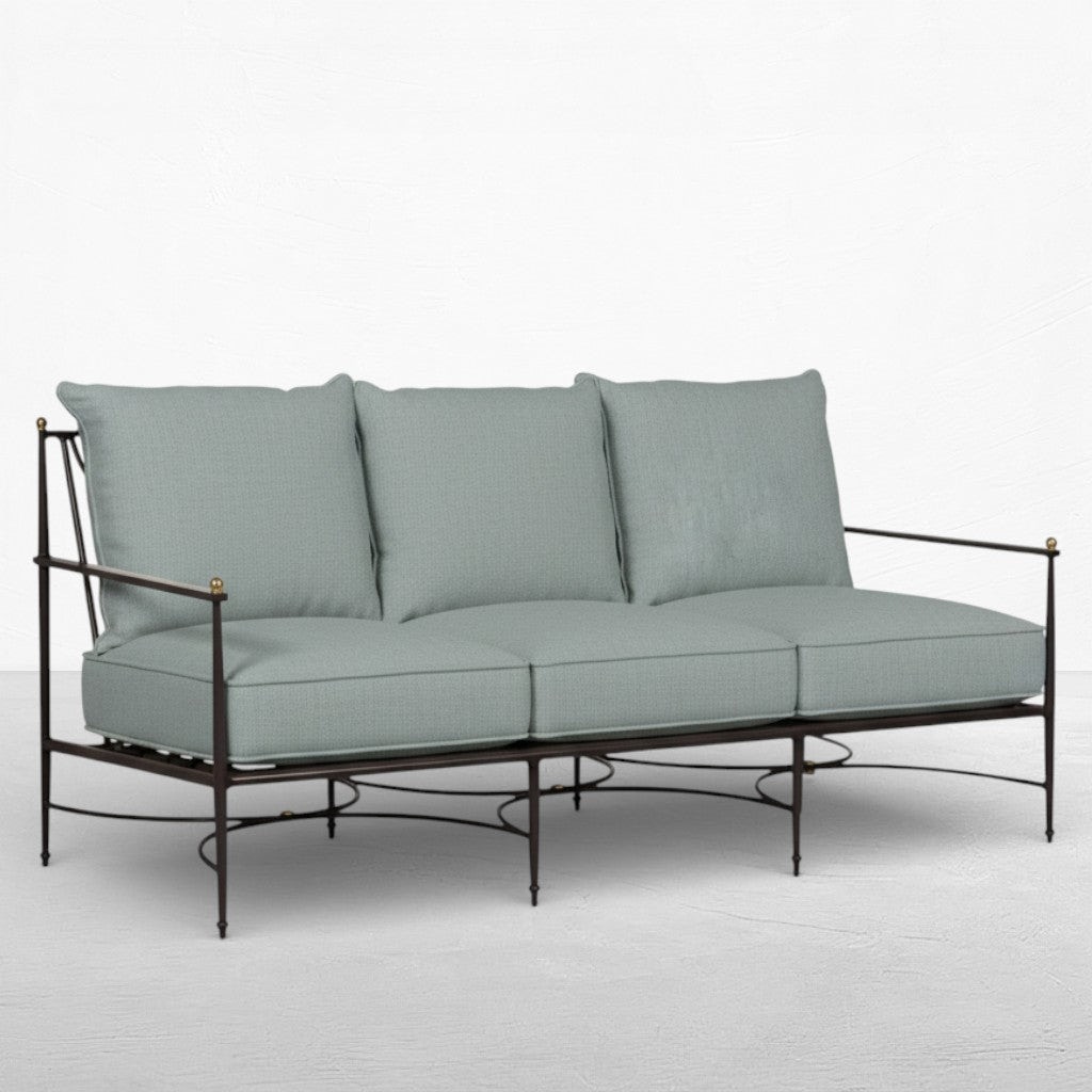 Summer Classics QS Roma Sofa, Slate Gray with Cast Mist Cushions QS-366731-C607P362W362