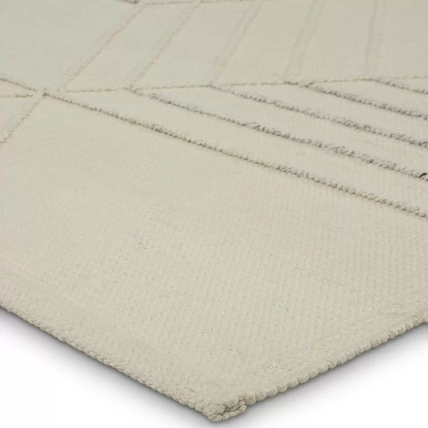 Summer Classics Outdoor Rugs Grooved-Steps Indoor/Outdoor Rug Antique White