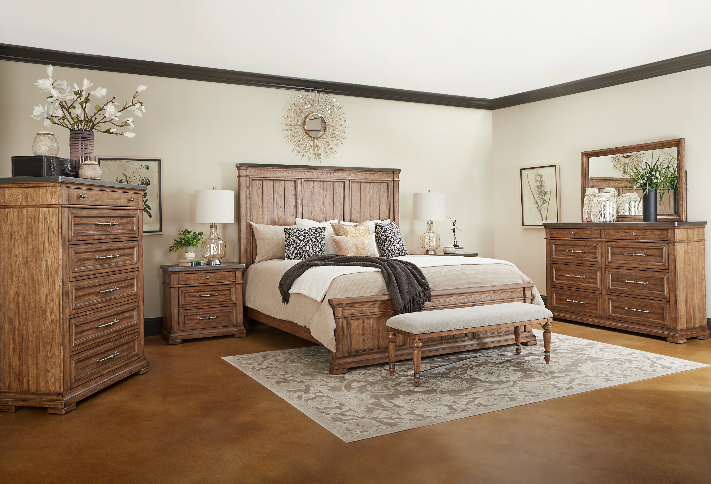 Klaussner International Bedroom Bedroom Set 629 BEDROOM Klaussner   Qs Austen 629 Brset 