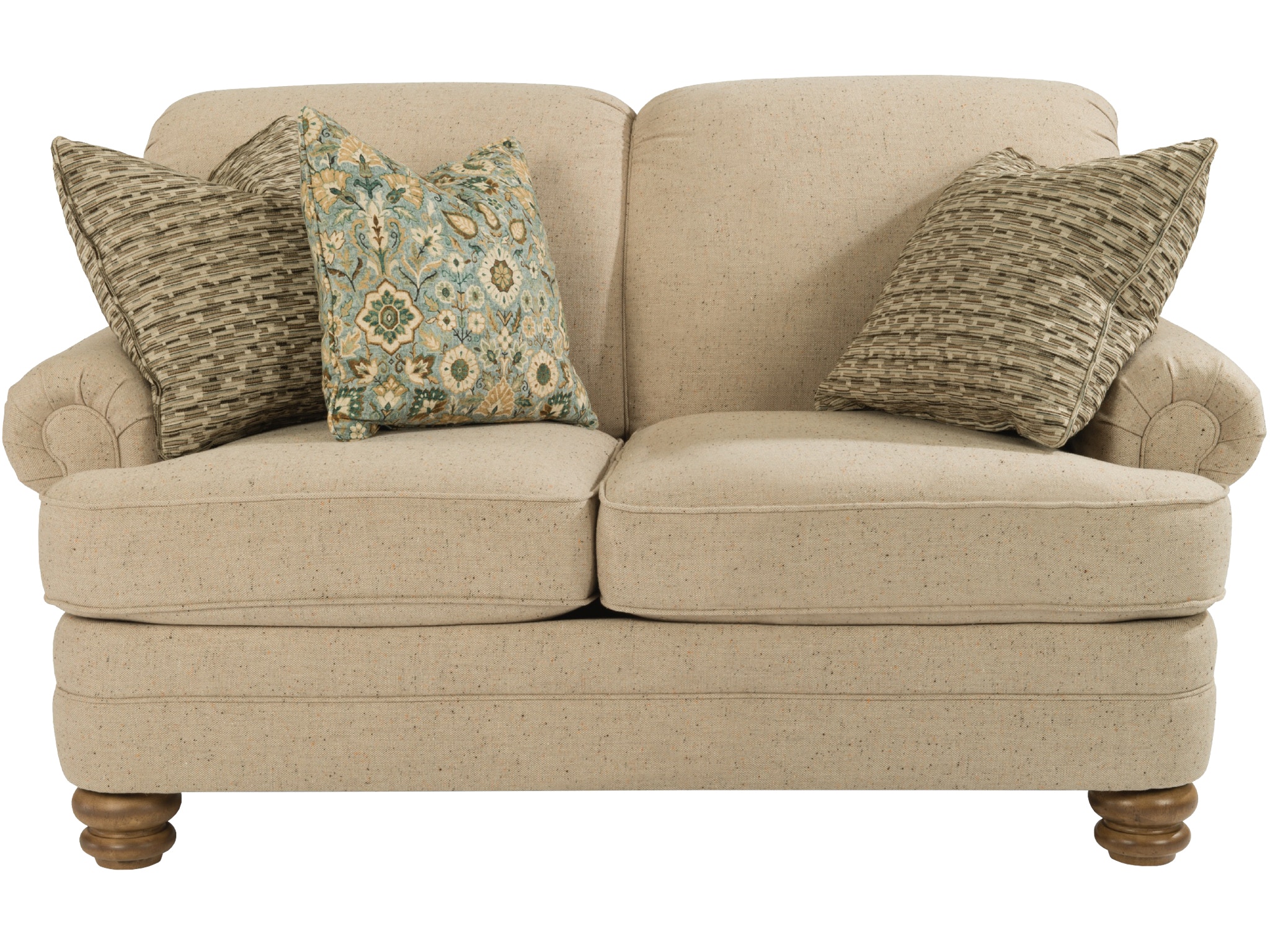 Flexsteel Vintage Rolled Arm Fabric Loveseat 7790-20