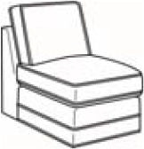 MicroD Armless Chairs PDS2 Armless Chair