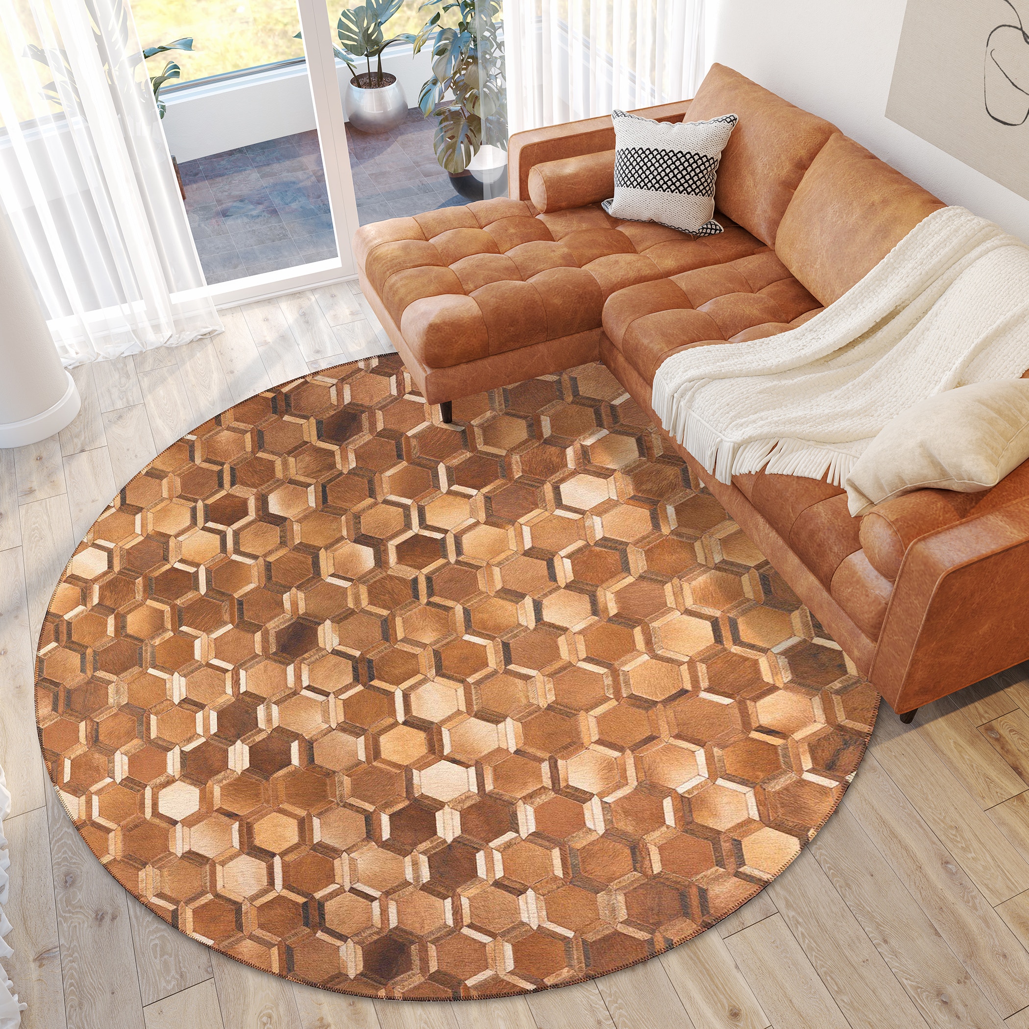 Dalyn Rug Company Area Rugs Indoor/Outdoor Stetson SS1 Bison Washable 6 ...