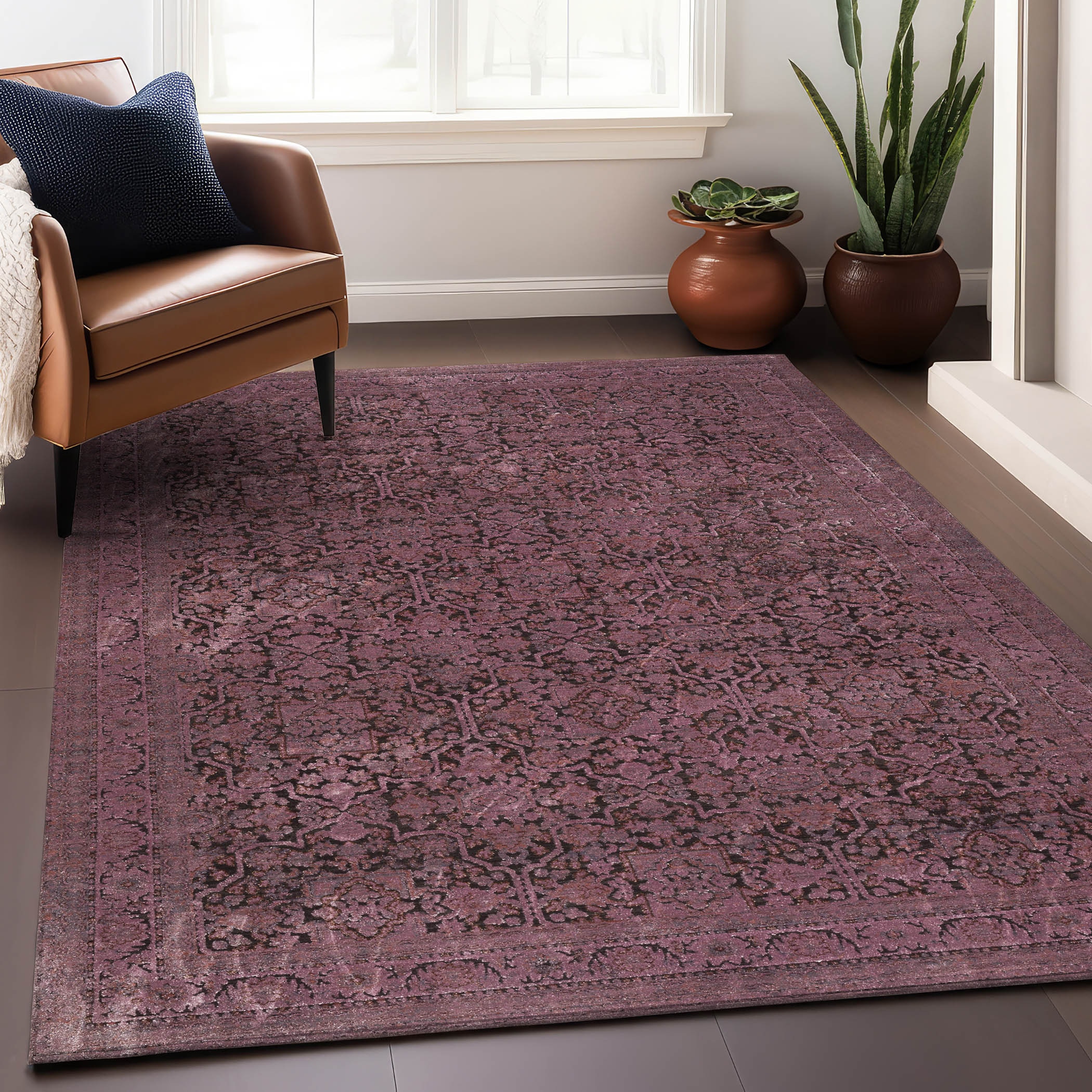 Dalyn Rug Company Area Rugs Vizcia VZ2 Plum 3' x 5'1