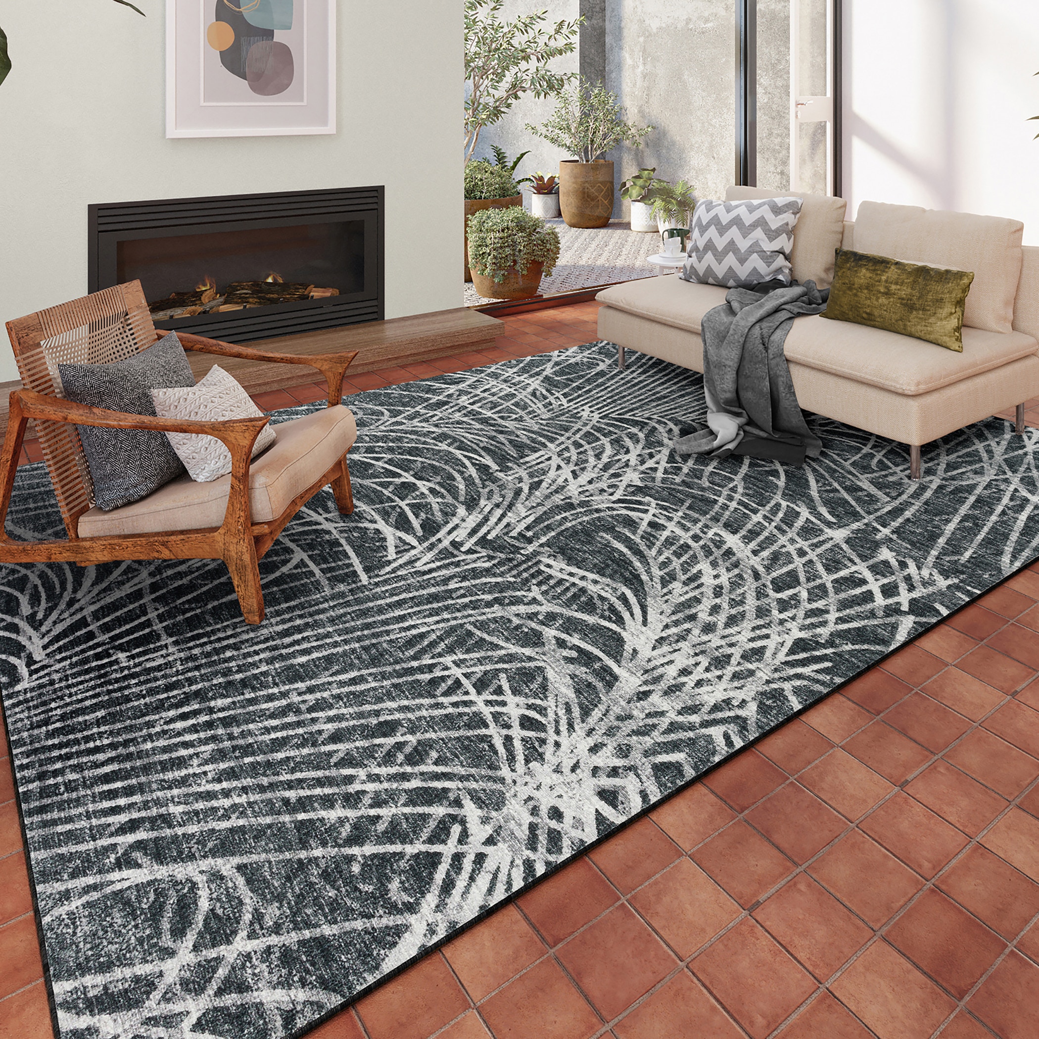 rug.rug 　no2 Dalyn Rug Company Area Rugs Indoor/Outdoor Winslow WL2 Midnight 3