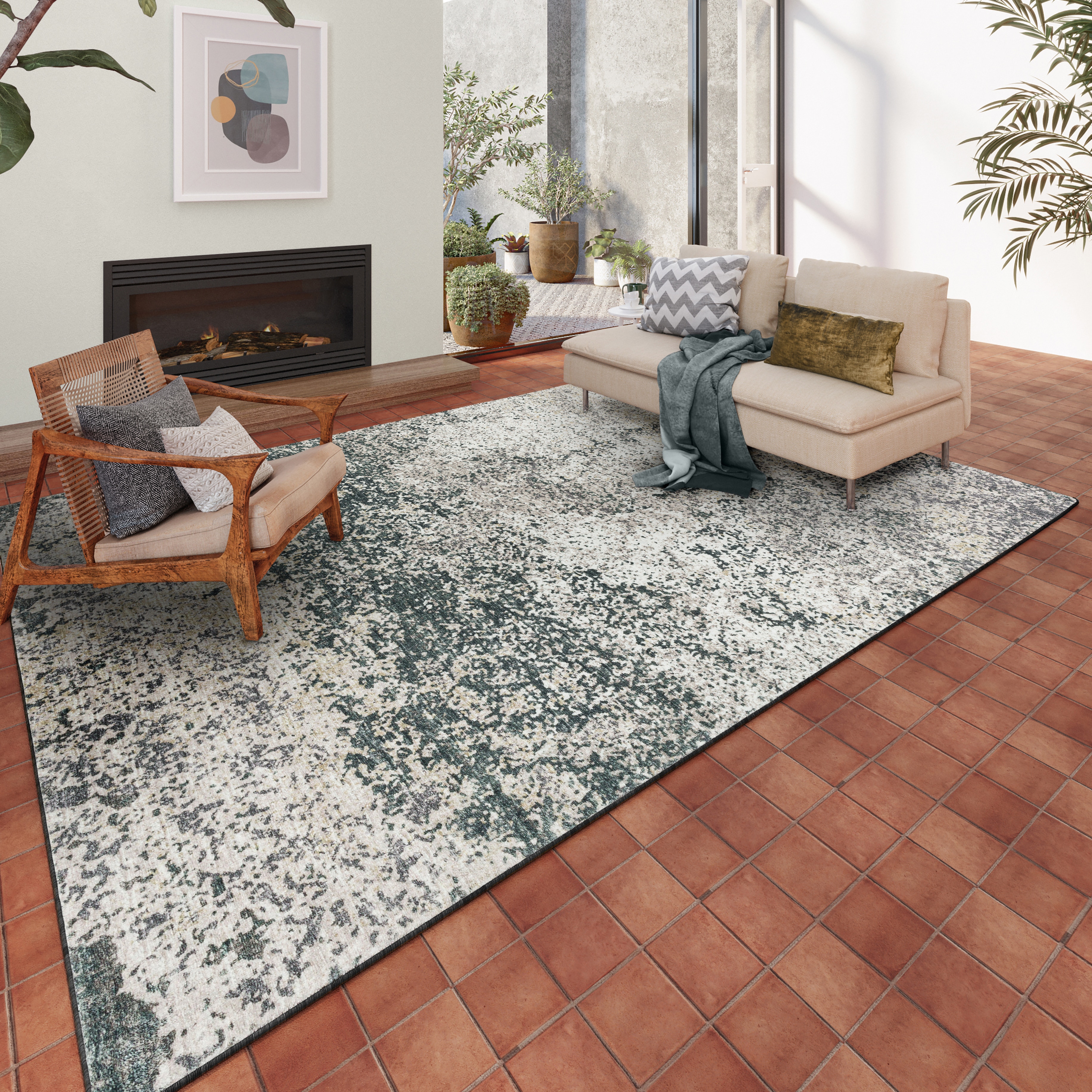 Dalyn Rug Company Area Rugs Indoor/Outdoor Winslow WL3 Graphite 2