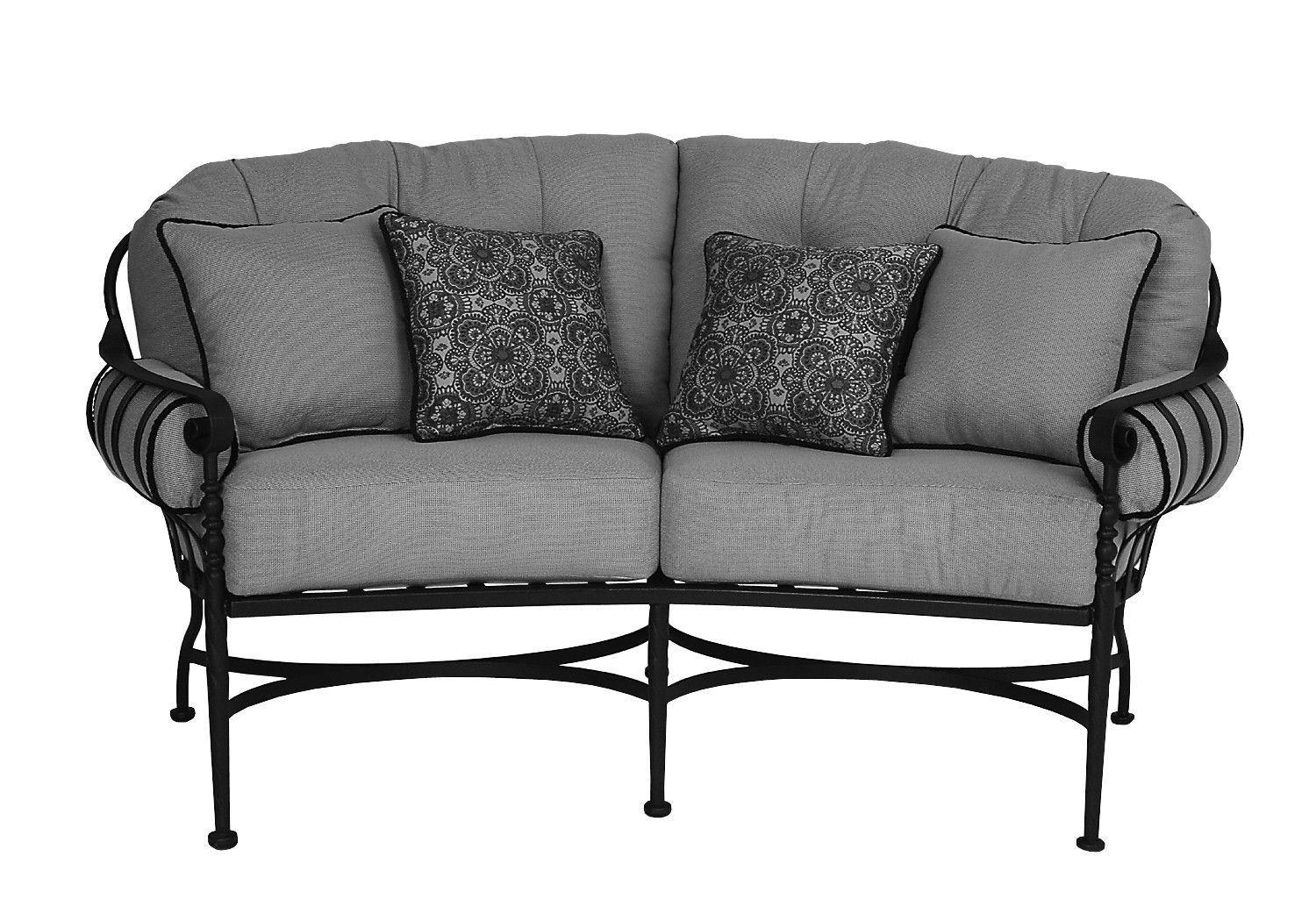 outdoor crescent loveseat