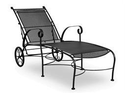 Wrought iron patio on sale furniture chaise lounge