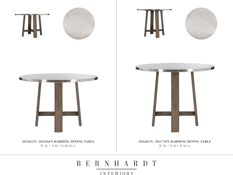 Bernhardt Interiors Custom Dining Program Harding Dining Table Base 305266N