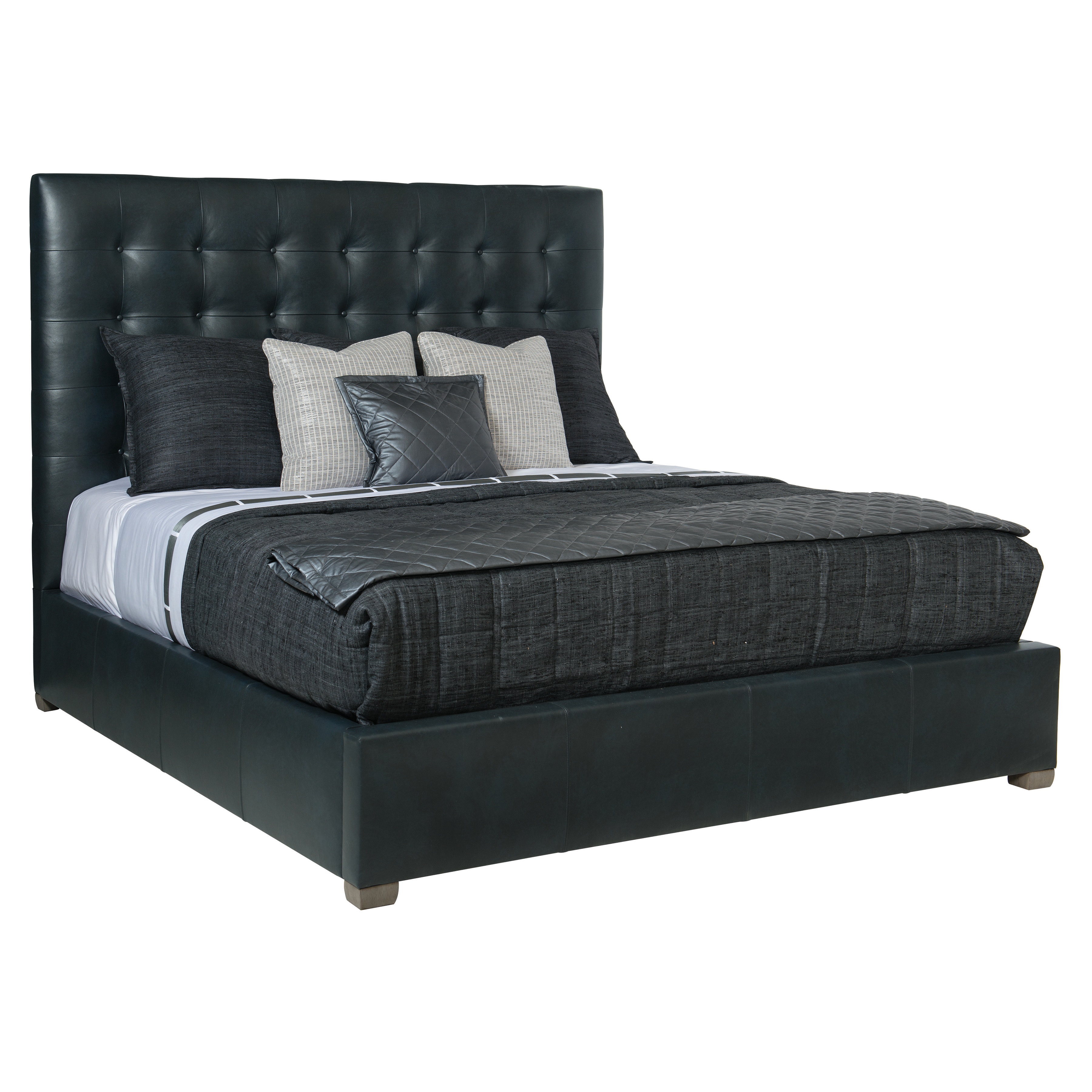Bernhardt Interiors Bedroom Avery Leather Panel Bed K1473 Elite