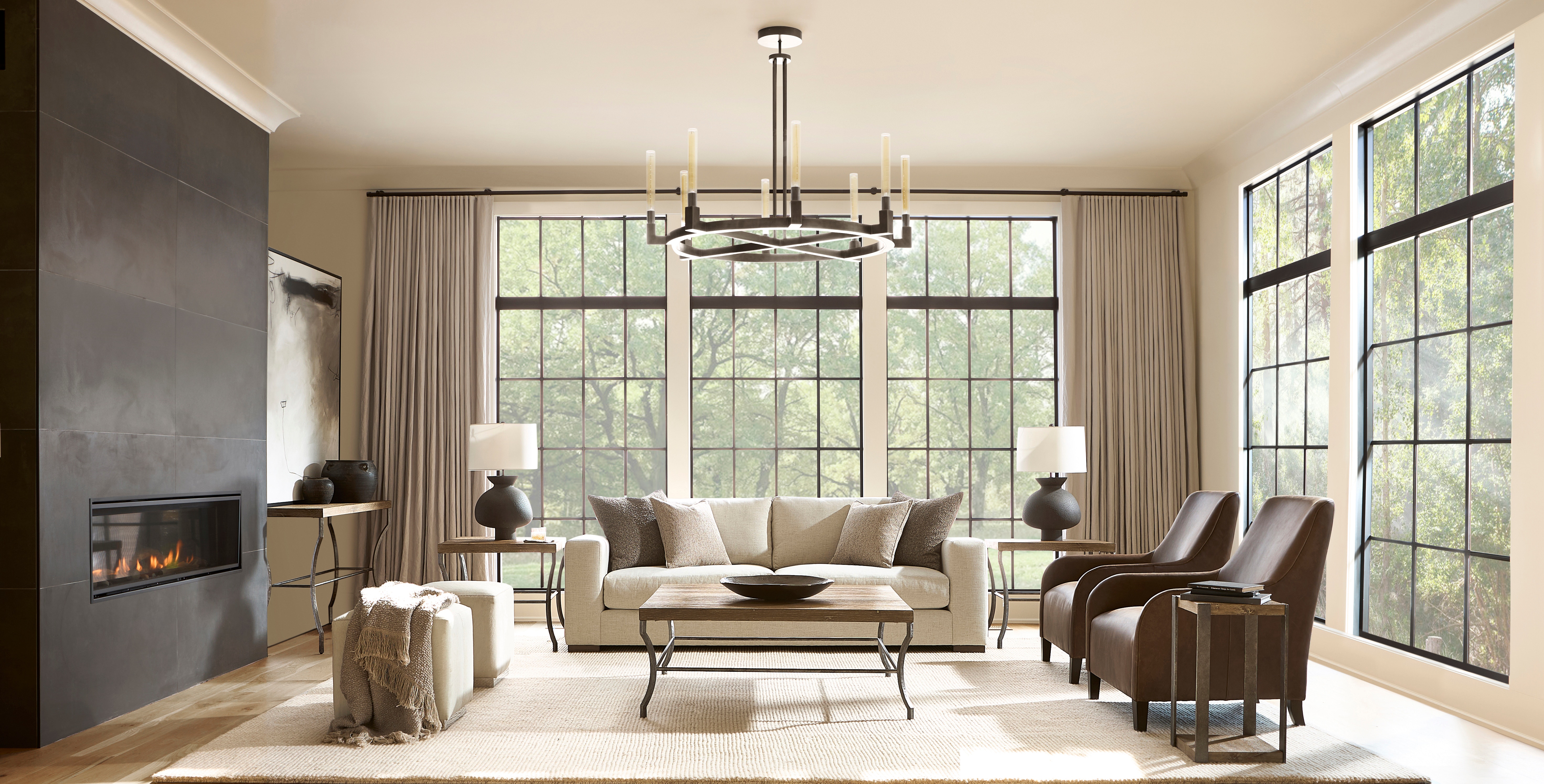 Bernhardt Interiors Aspen Leather Ottoman N2401O