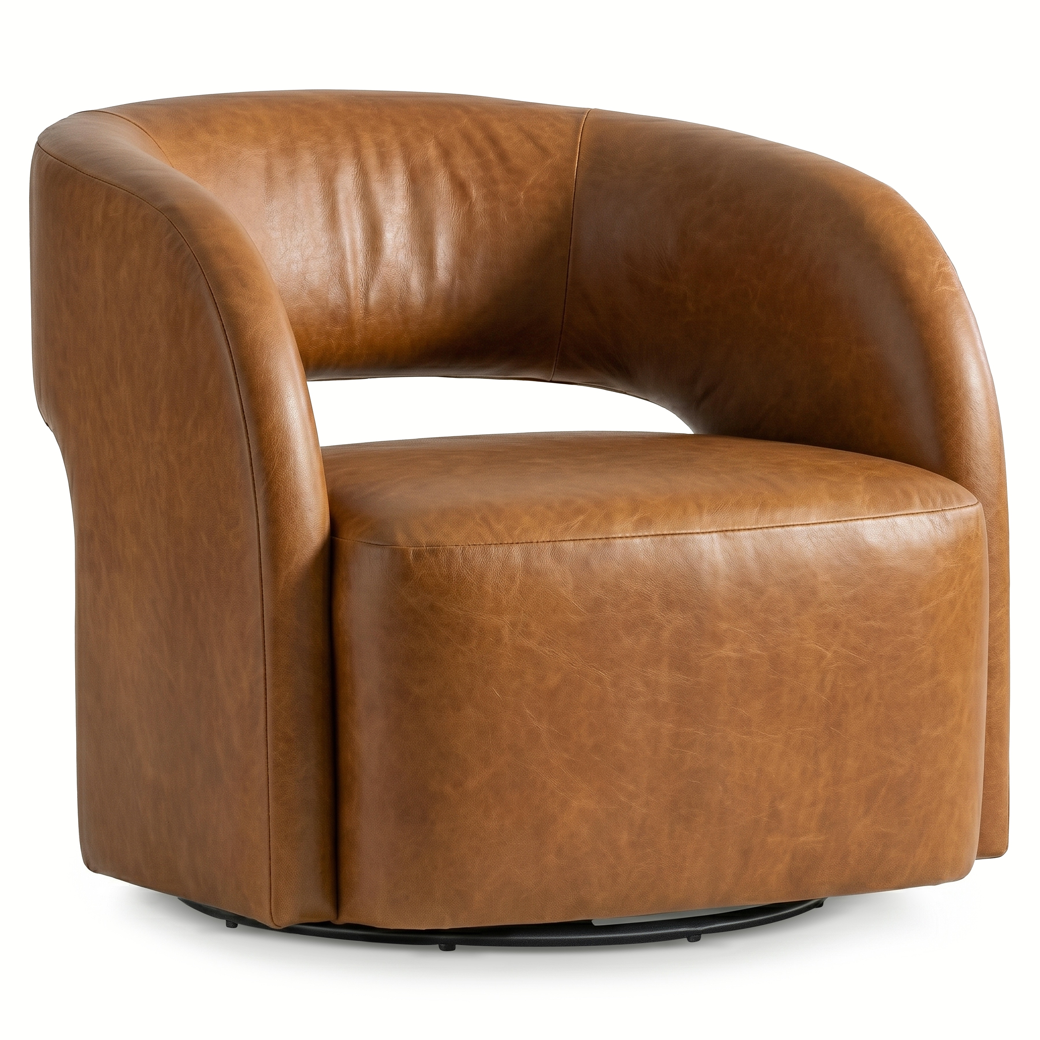 Bernhardt Living Chloe Leather Swivel Chair 9323SLQ