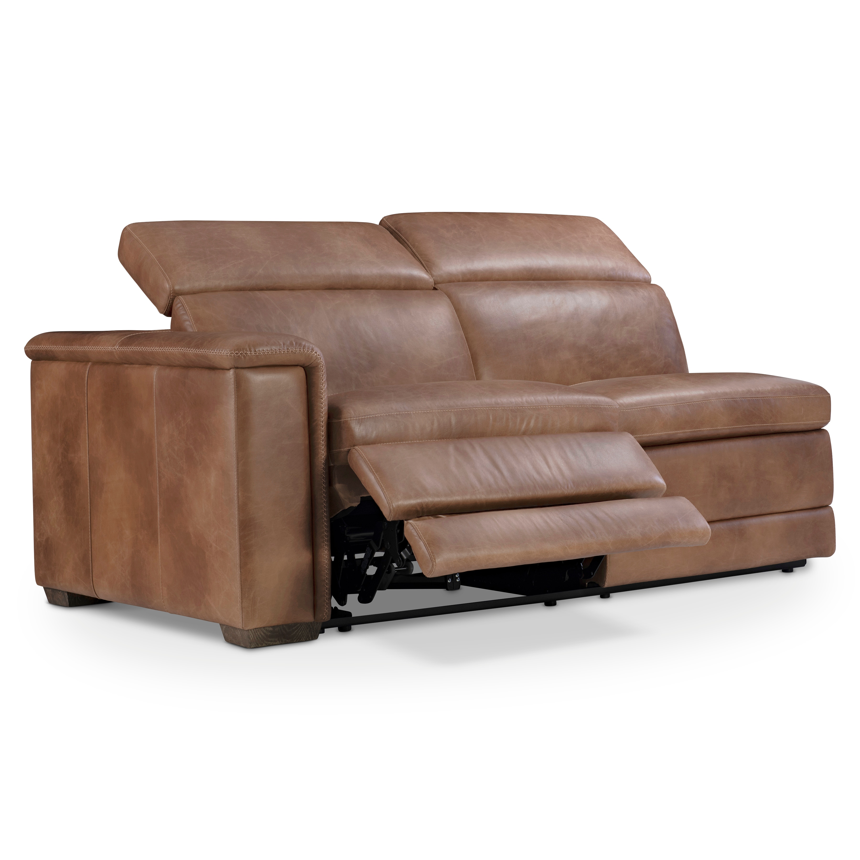 Lioni Leather Left Arm Power Motion Loveseat CTP9542RHO