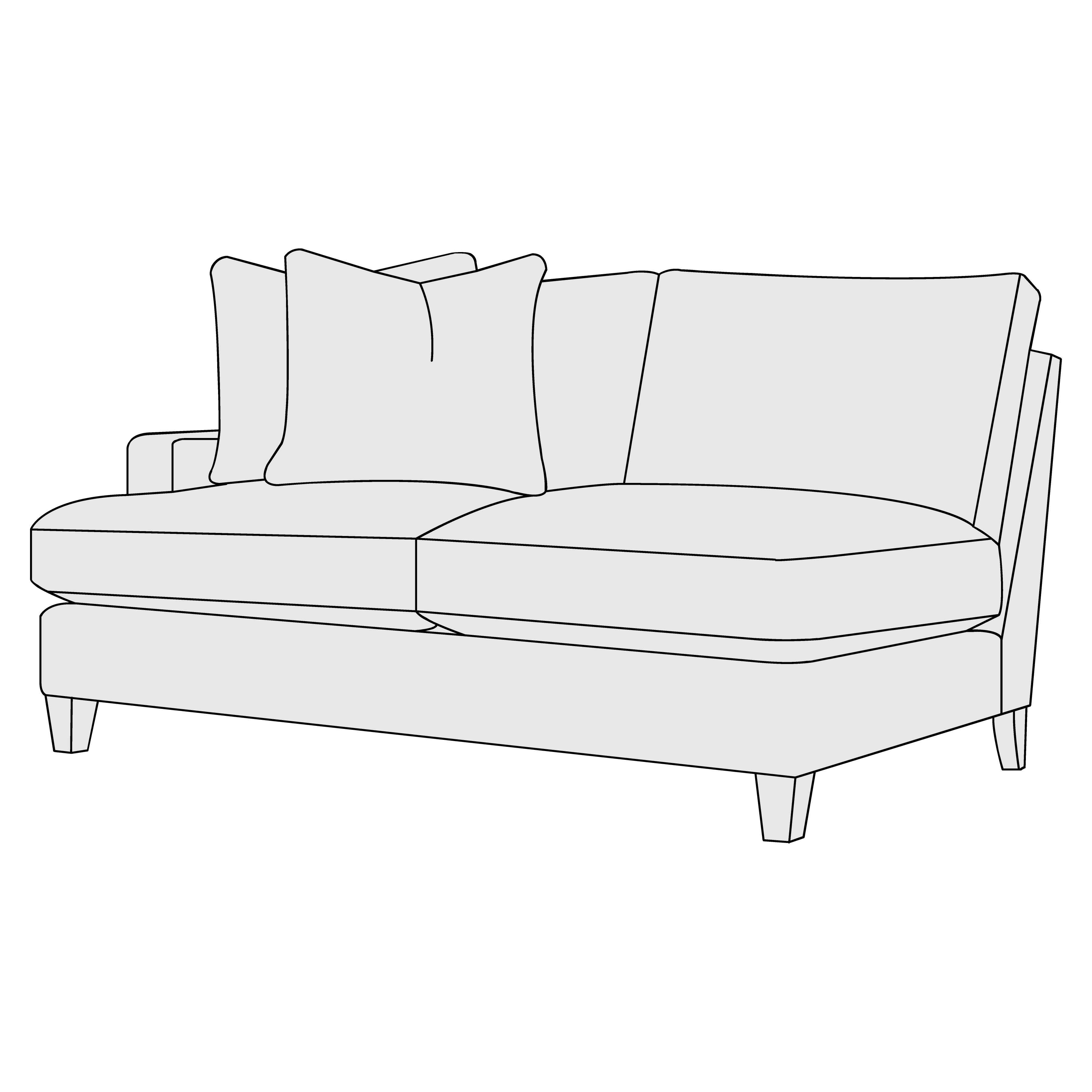 Bernhardt Living Living Room Mila Fabric Sectional K1709 Birmingham