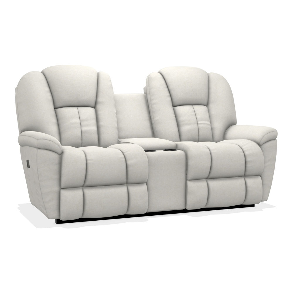 LaZBoy Living Room Mateo Power Wall Reclining Loveseat with Console Headrest and Lumbar 39X775
