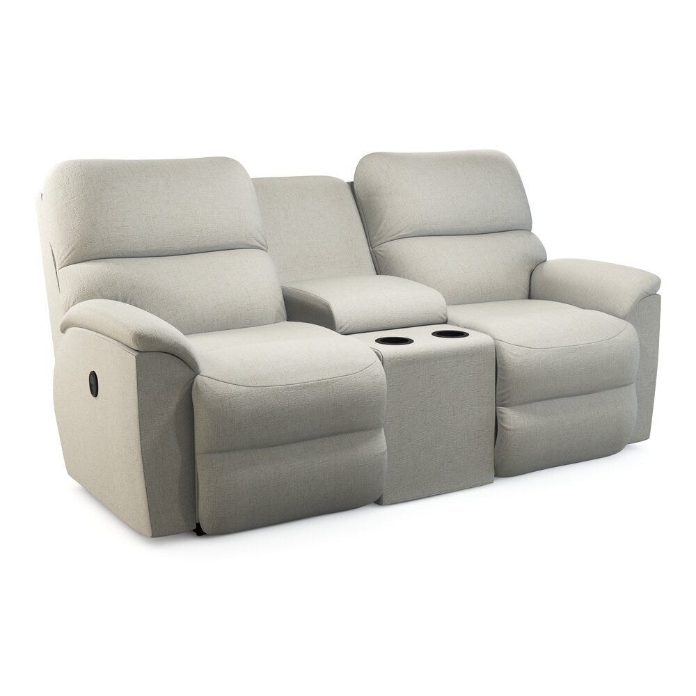 La-Z-Boy Living Room Brooks Reclining Loveseat with Console 449727 