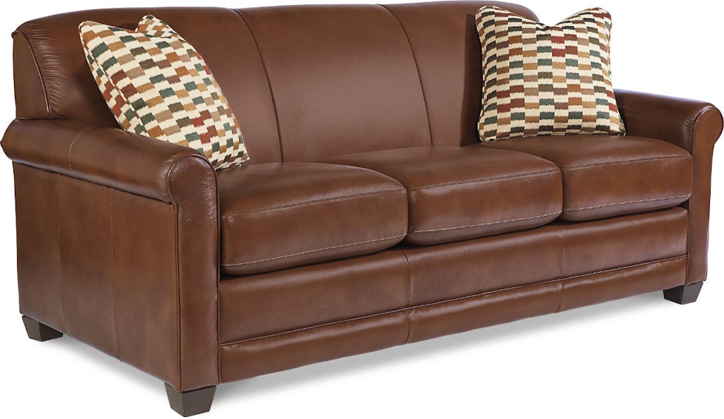 la z boy burton leather sofa in brown
